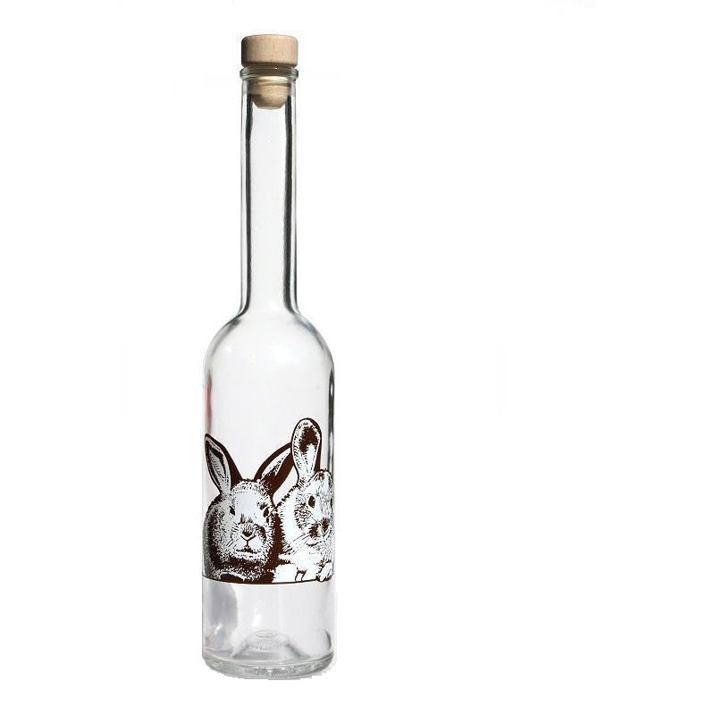 500 ml glass bottle 'Opera', design: rabbit, opening: cork 500 ml glass bottle 'Opera', design: rabbit, opening: cork