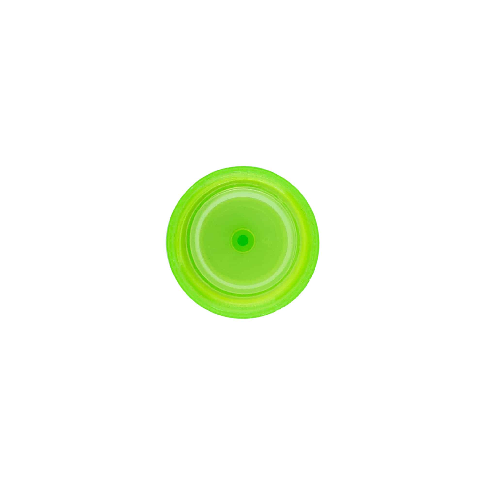 Screw cap with syringe insert, PP plastic, green, for opening: 24/410