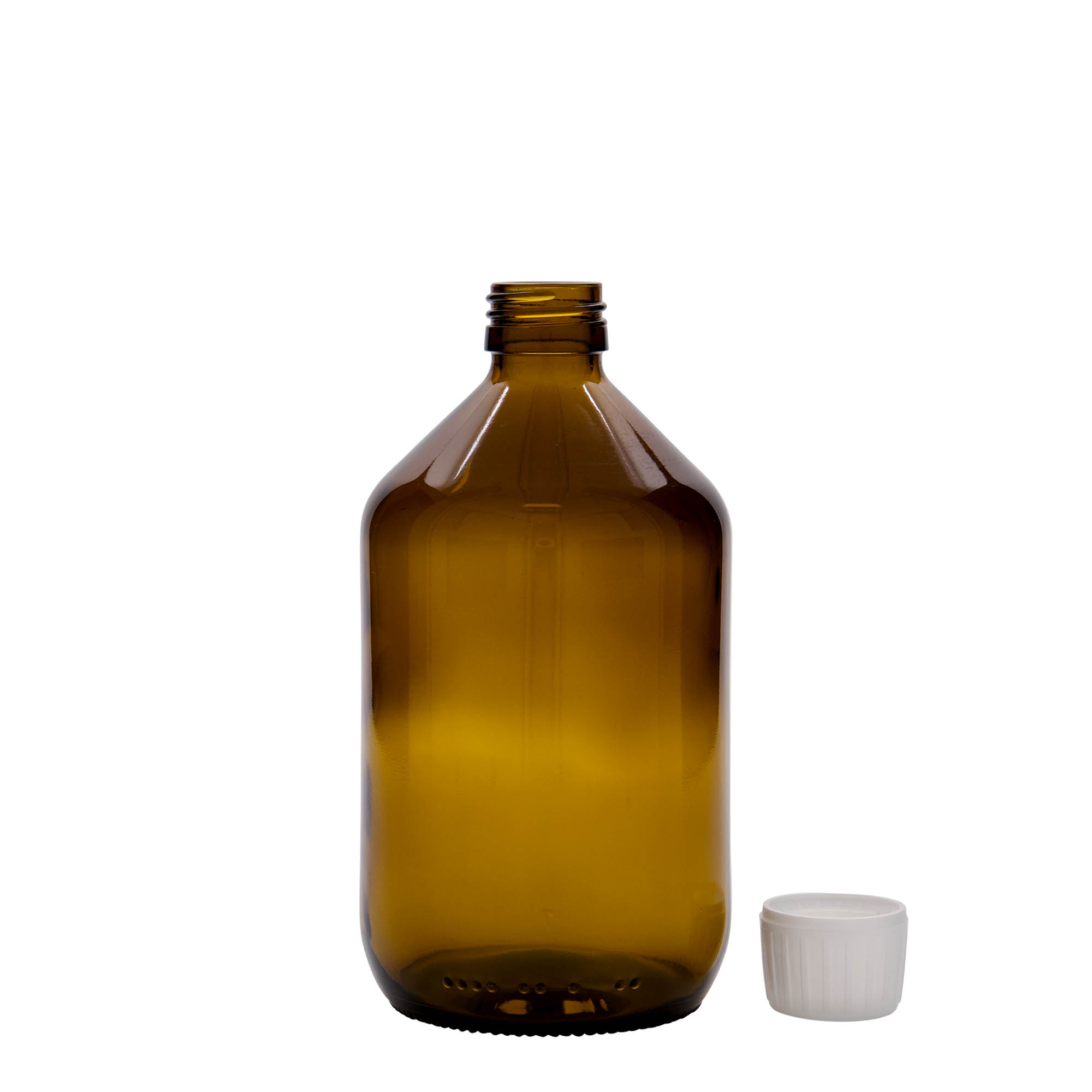500 ml medical bottle, brown, glass, opening: PP 28 500 ml medical bottle, brown, glass, opening: PP 28