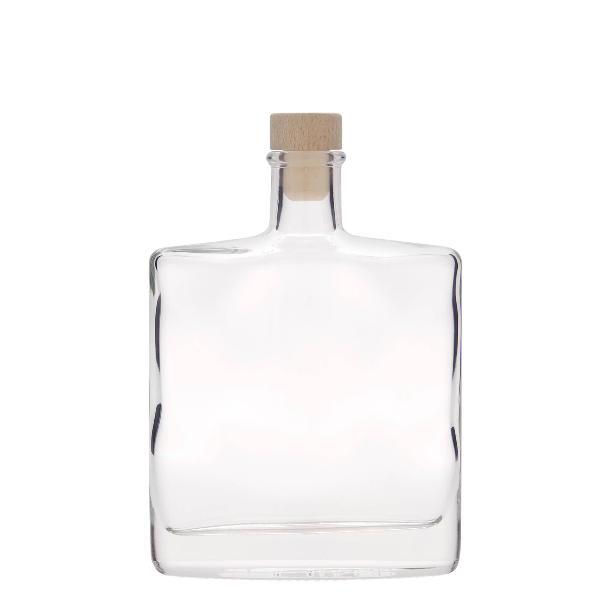 350 ml glass bottle 'Zorbas', oval, opening: cork