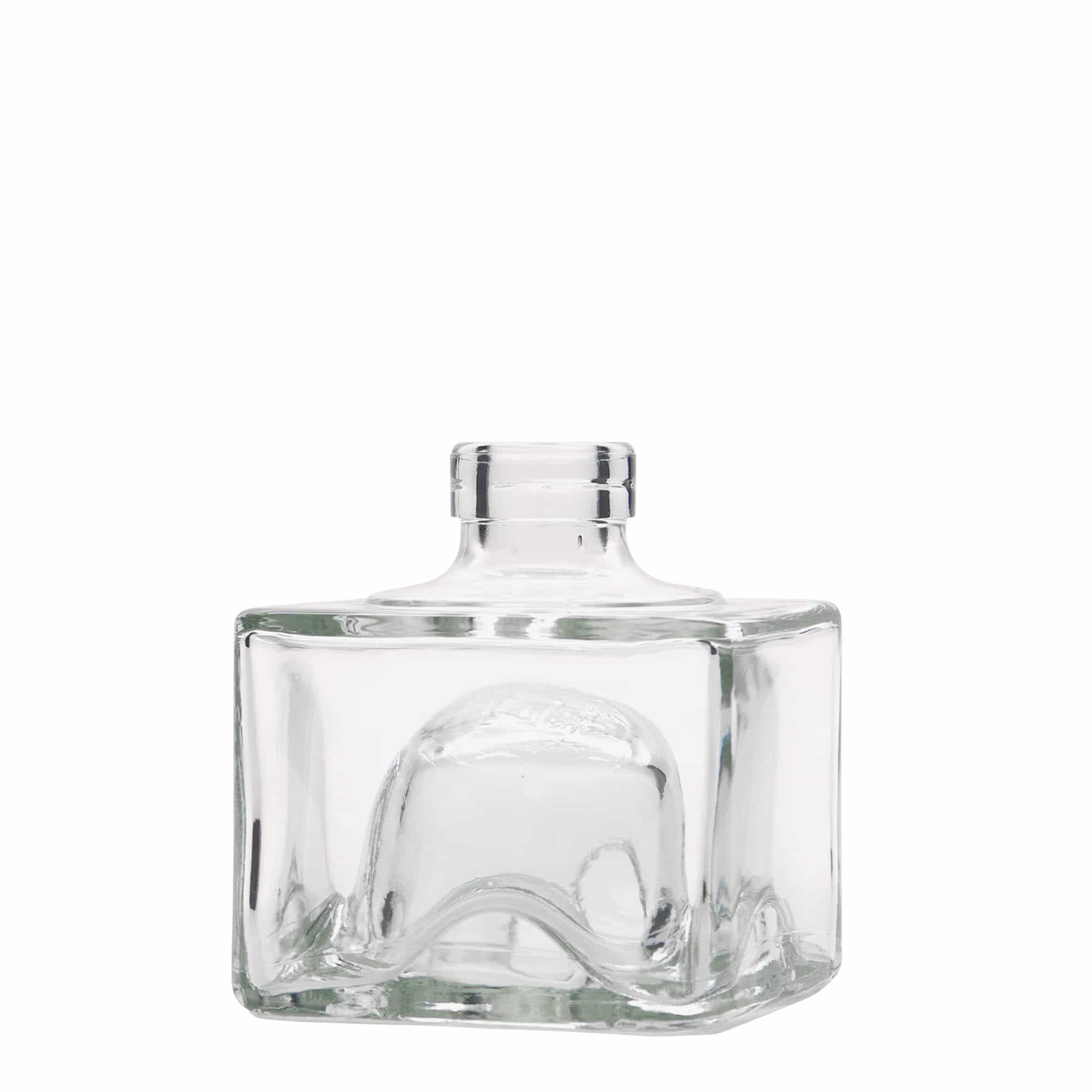 200 ml glass bottle 'Cocolores', square, opening: cork