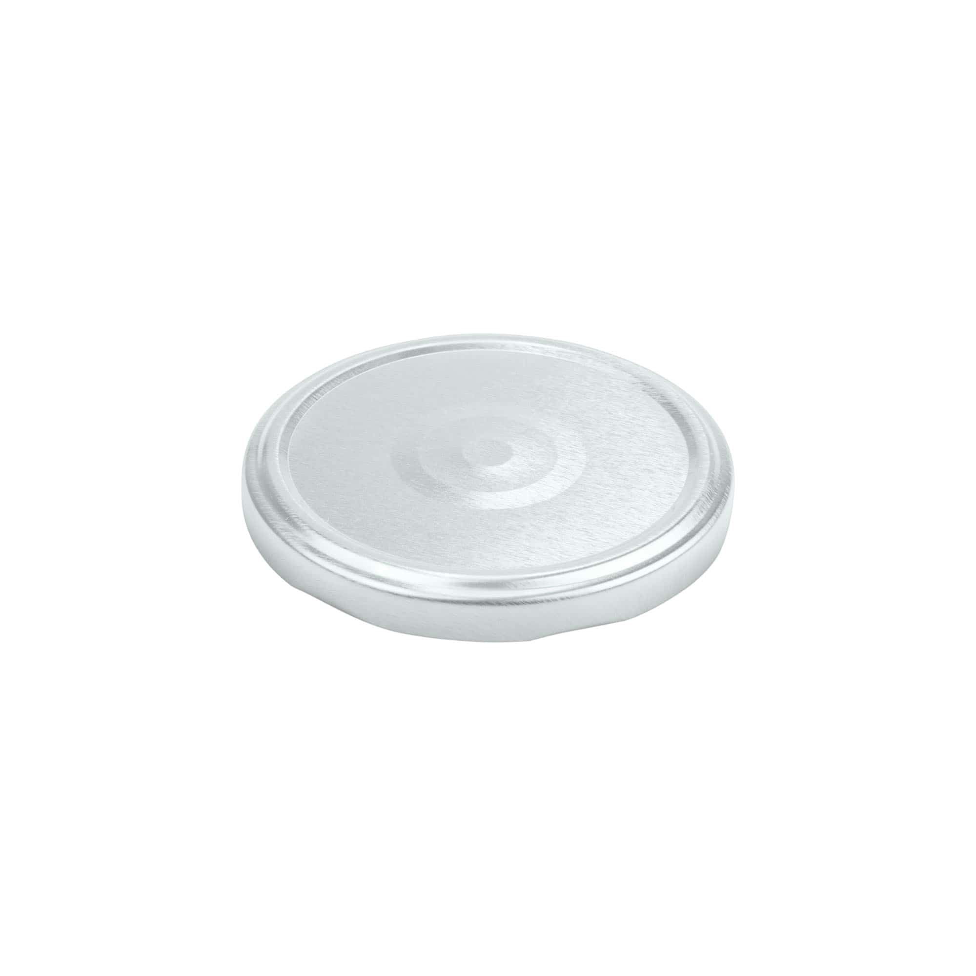 Twist-off lid, tinplate, silver, for opening: TO 82