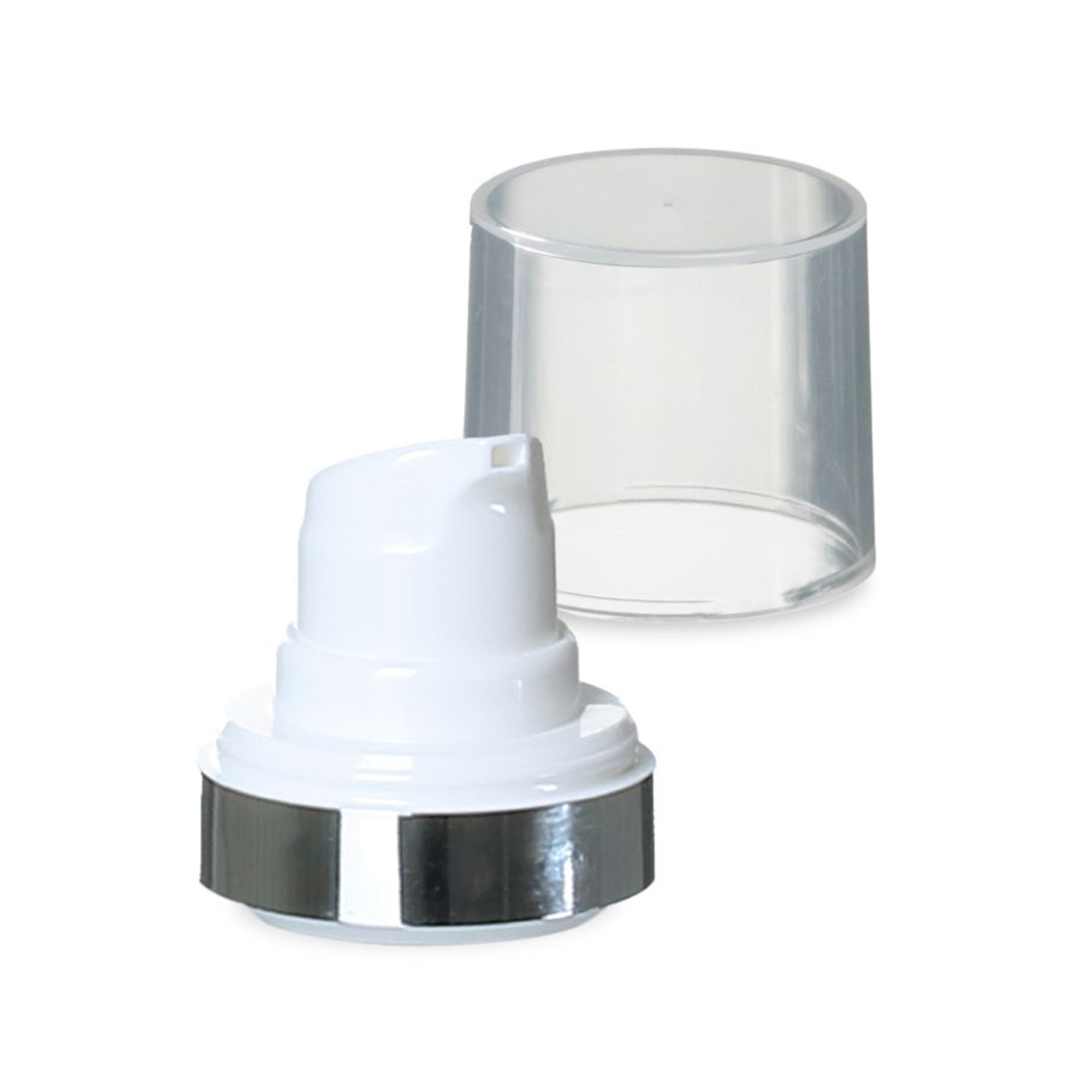 Airless Head Micro Silver Rim + natural-coloured, glossy plug cap Airless Head Micro Silver Rim + natural-coloured, glossy plug cap
