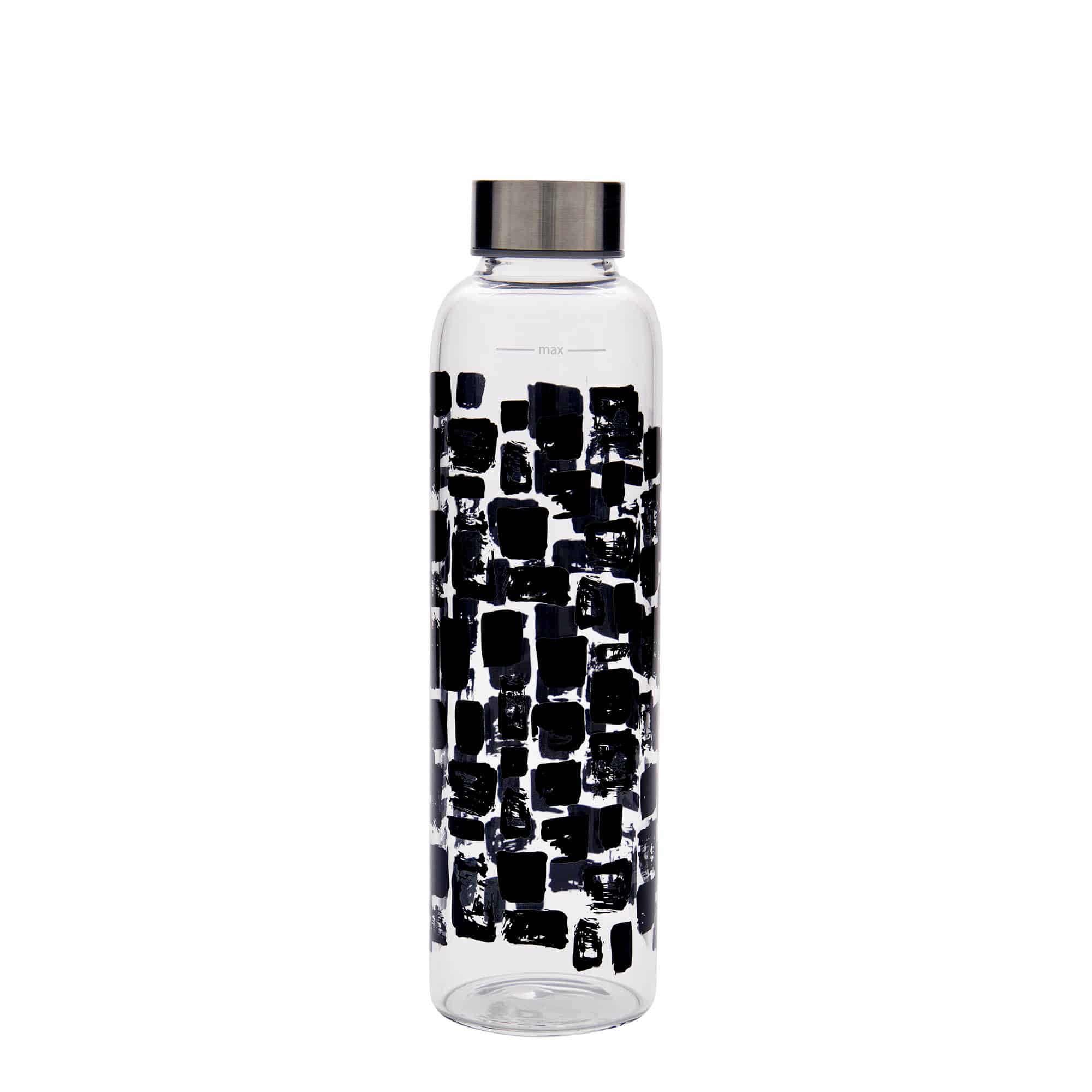 500 ml water bottle 'Perseus', print: black rectangles, closure: screw cap