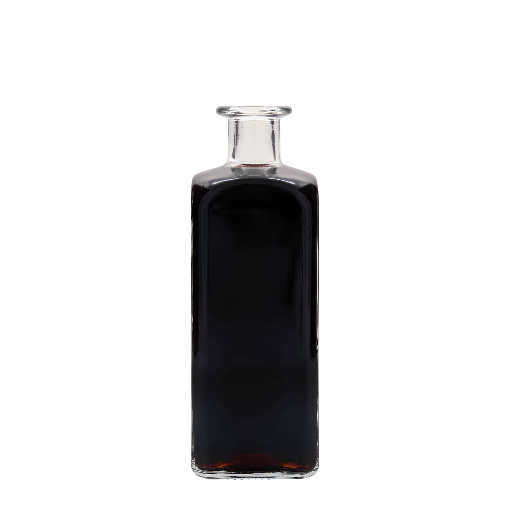 500 ml glass bottle Apothecary Carré, square, opening: cork 500 ml glass bottle Apothecary Carré, square, opening: cork