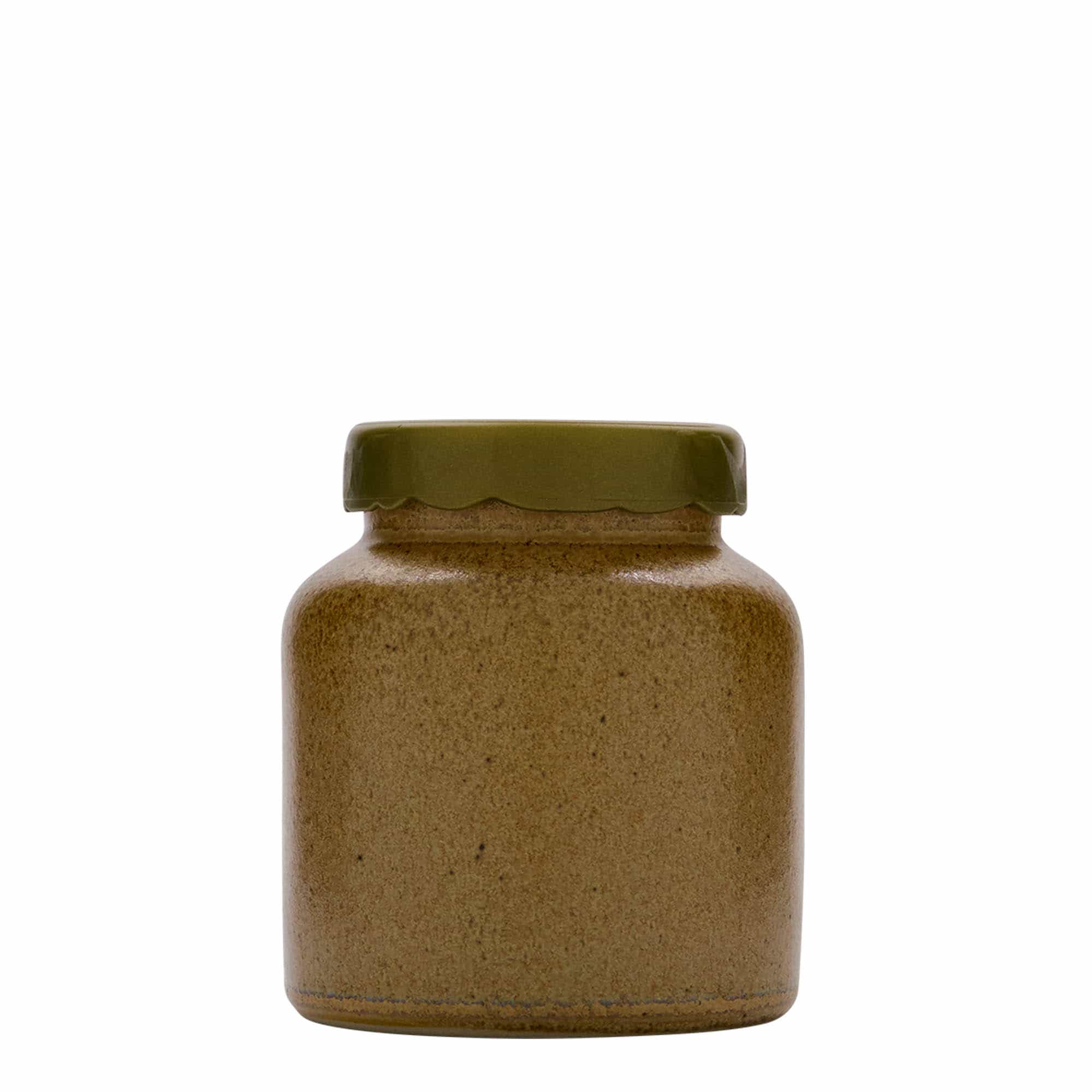 270 ml stoneware jar, ceramic, brown crystal, closure: slip lid