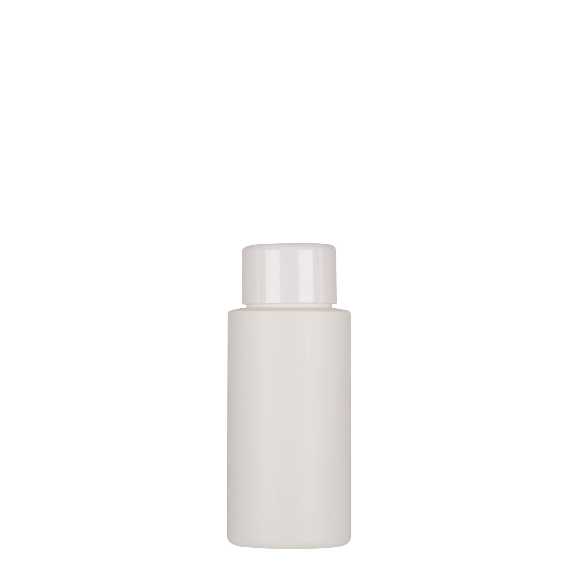 50 ml plastic bottle 'Pipe', HDPE, white, opening: 24/410 50 ml plastic bottle 'Pipe', HDPE, white, opening: 24/410
