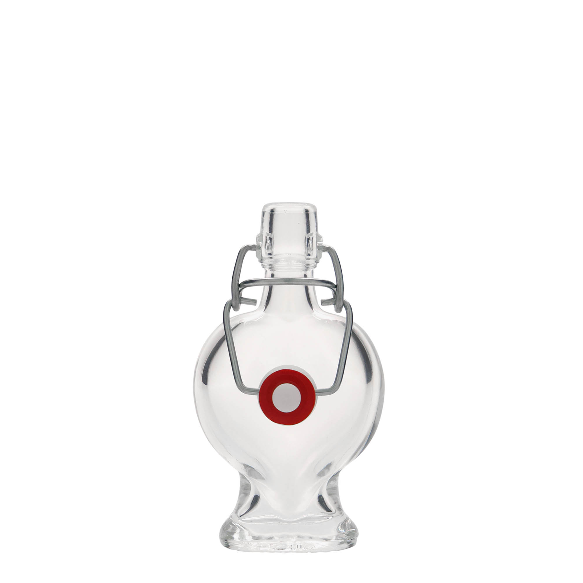 40 ml glass bottle 'Heart', opening: swing top closure