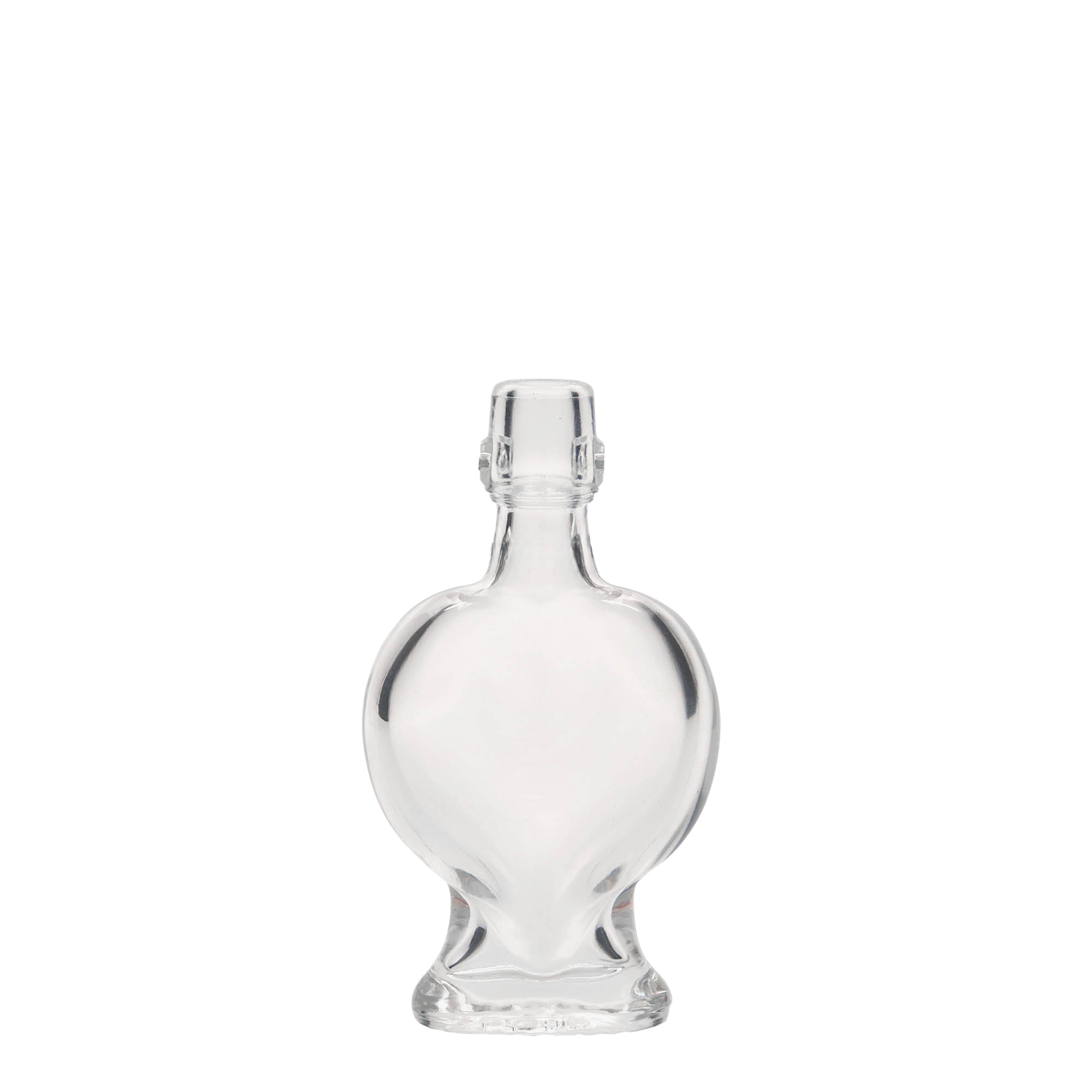 40 ml glass bottle 'Heart', opening: swing top closure 40 ml glass bottle 'Heart', opening: swing top closure