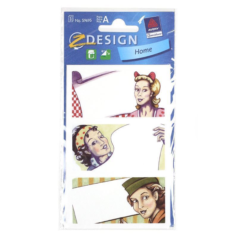 Zweckform Labels 'Pop Art', rectangular, paper, multicoloured Zweckform Labels 'Pop Art', rectangular, paper, multicoloured