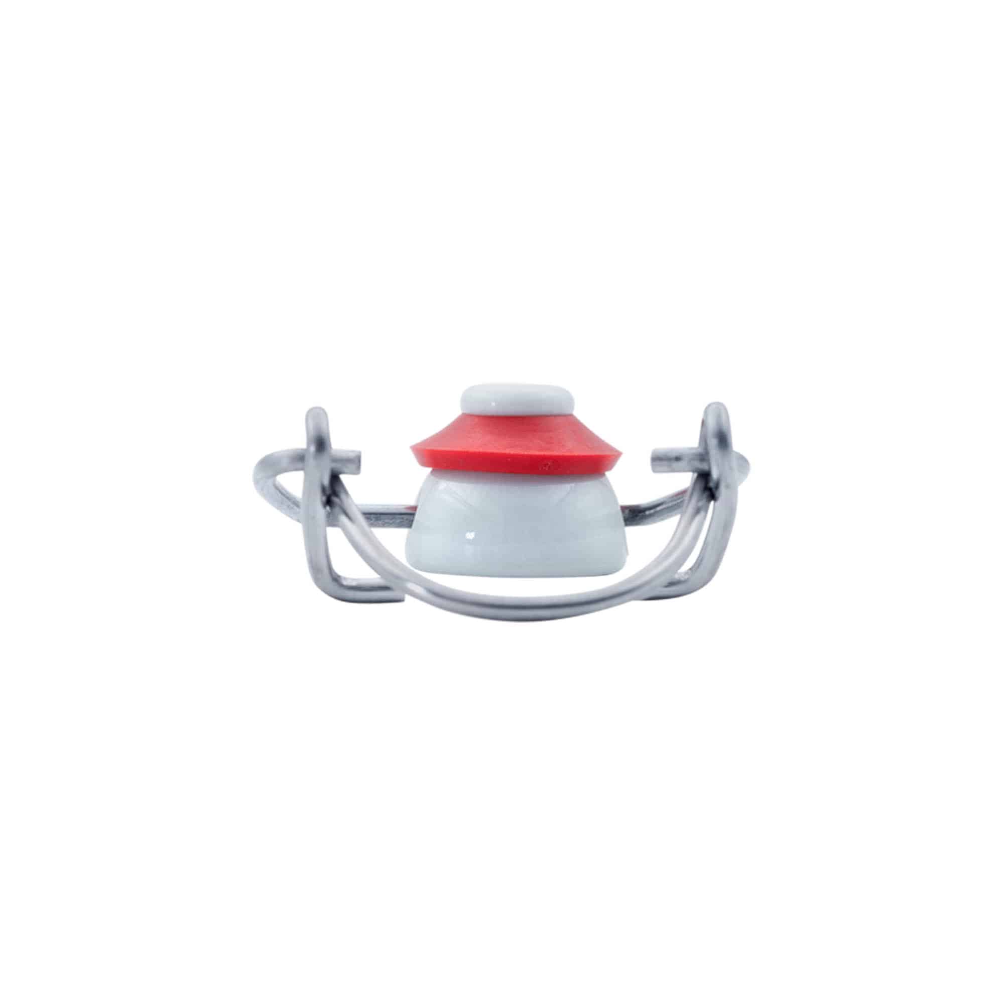 Standard clip lock #, plastic, red-white