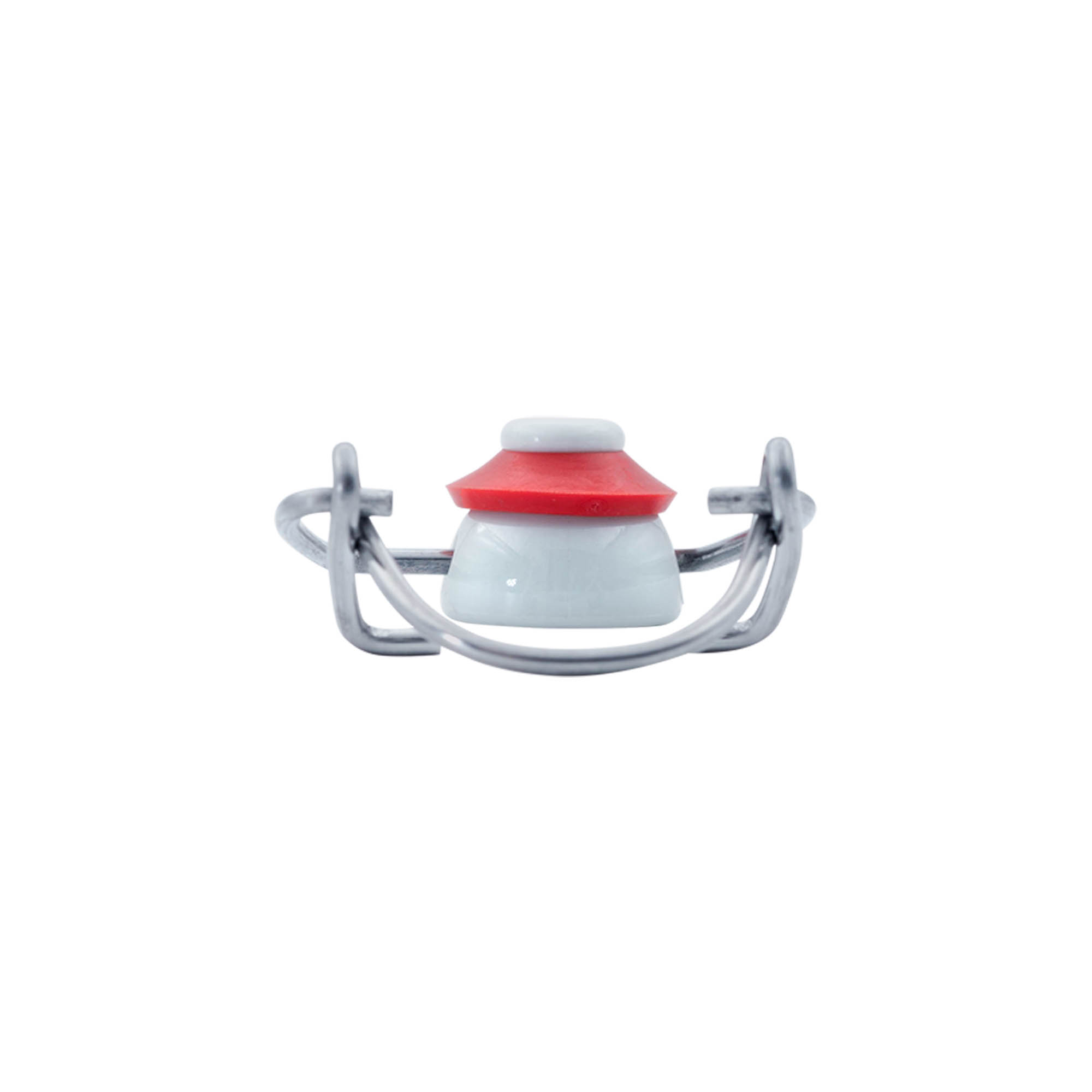 Standard clip lock, plastic, red-white