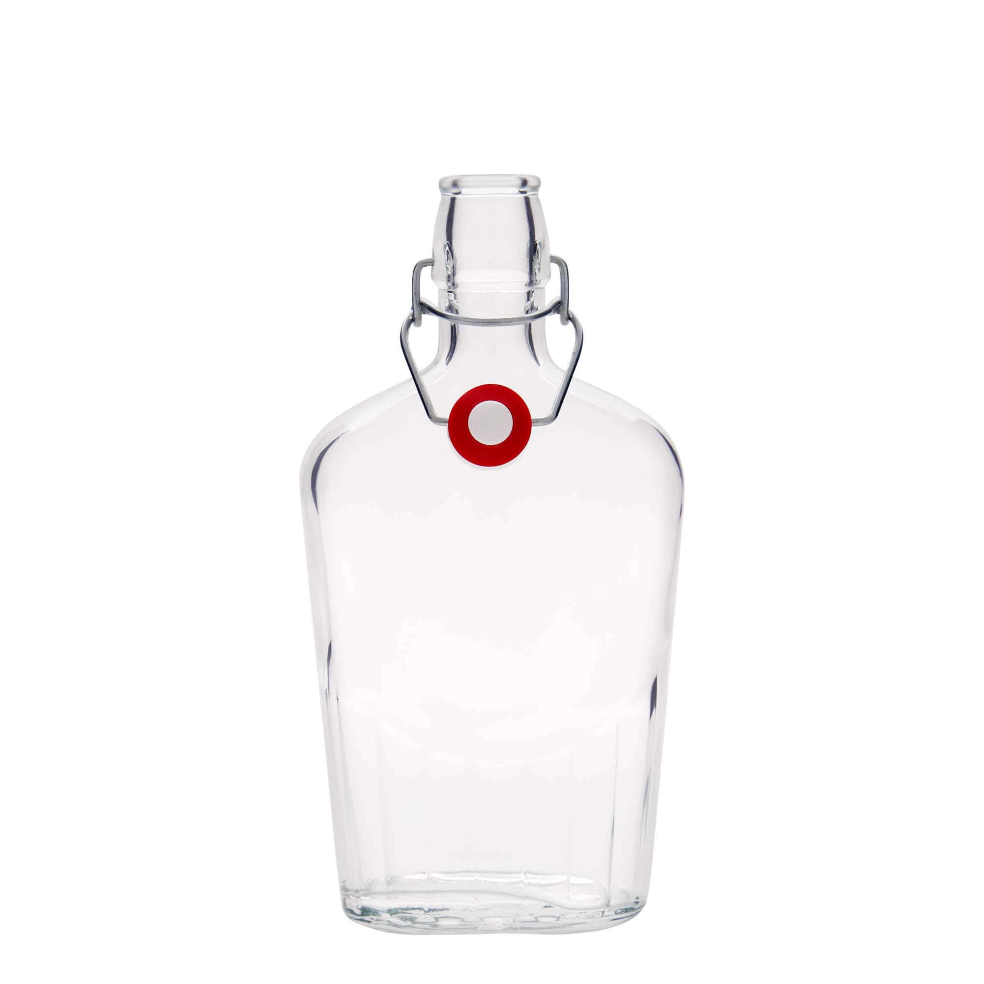 500 ml glass bottle ‘Fiaschetta’, oval, opening: swing top closure