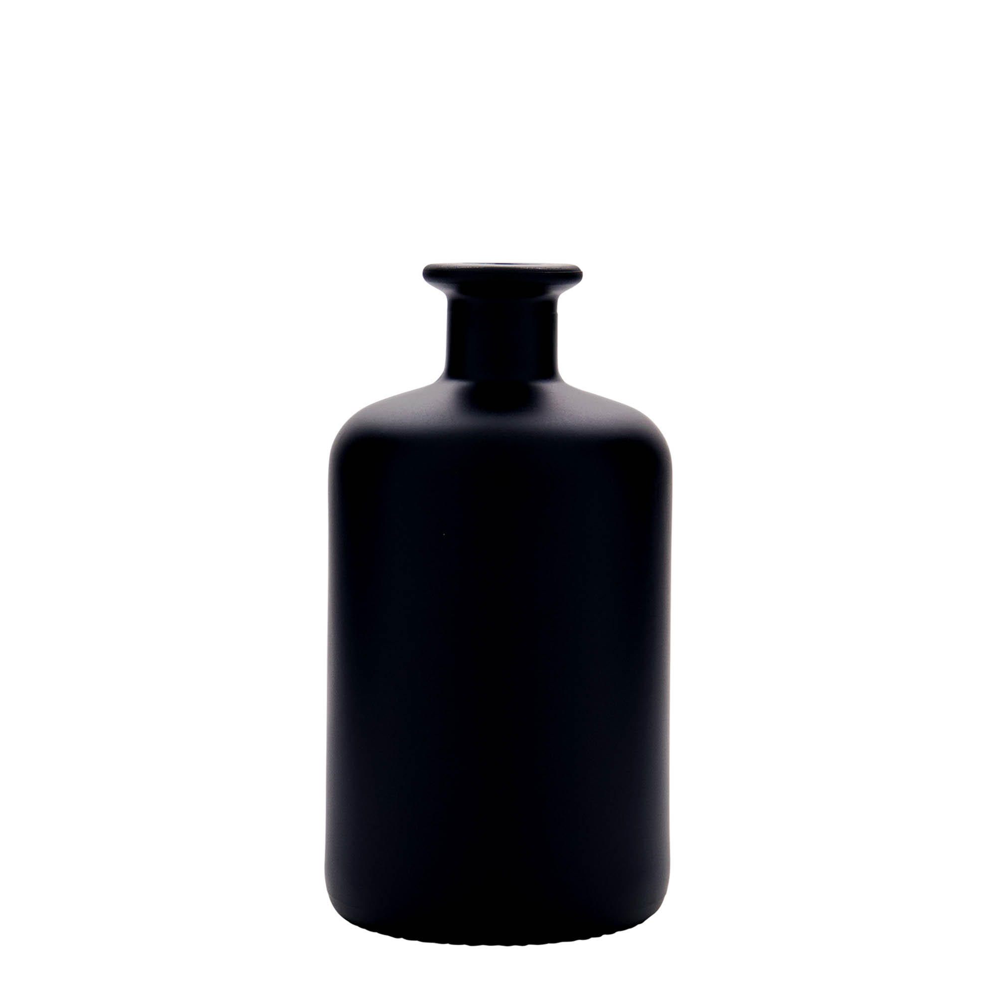 500 ml glass bottle apothecary, black, opening: cork