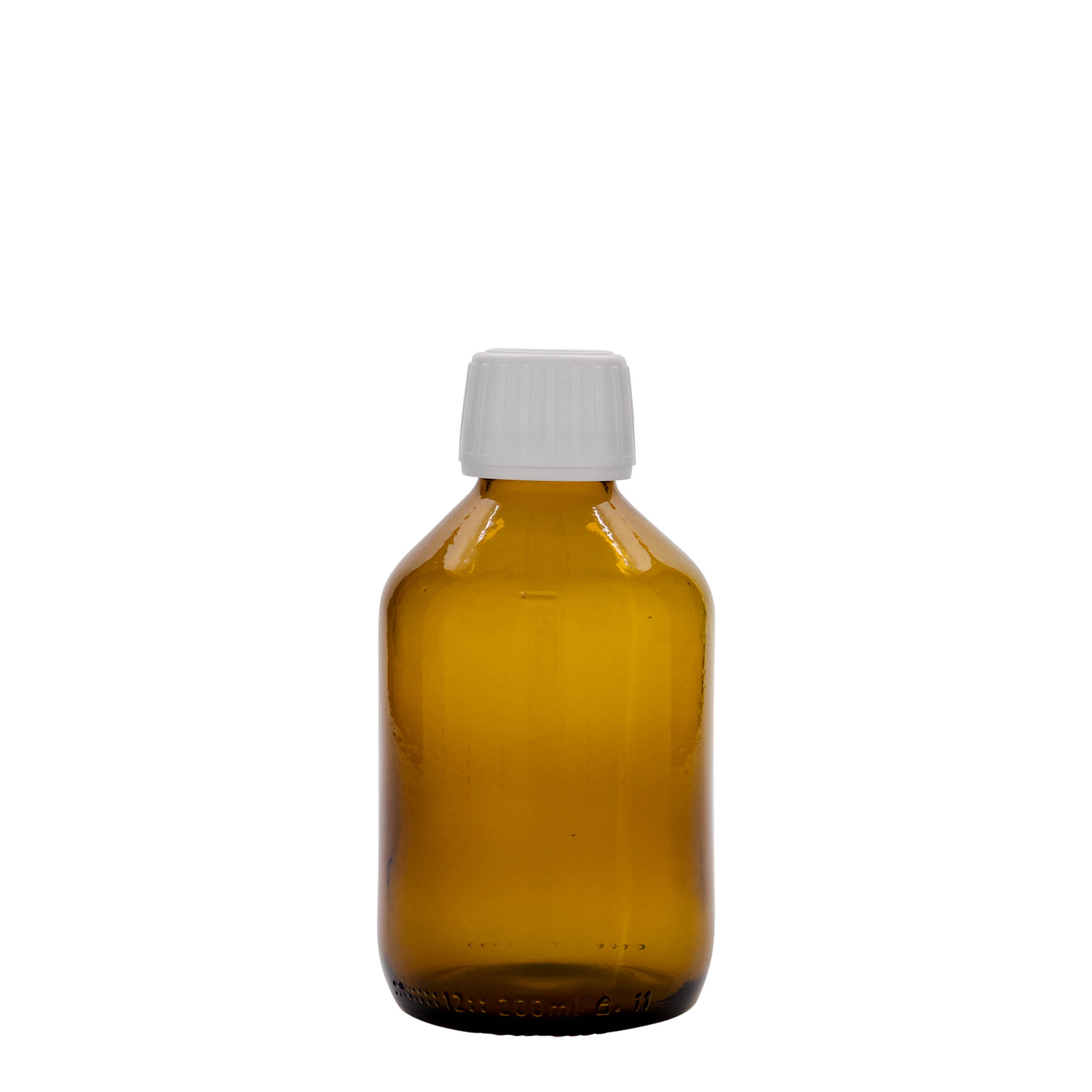 200 ml medicine bottle, brown, glass, opening: PP 28