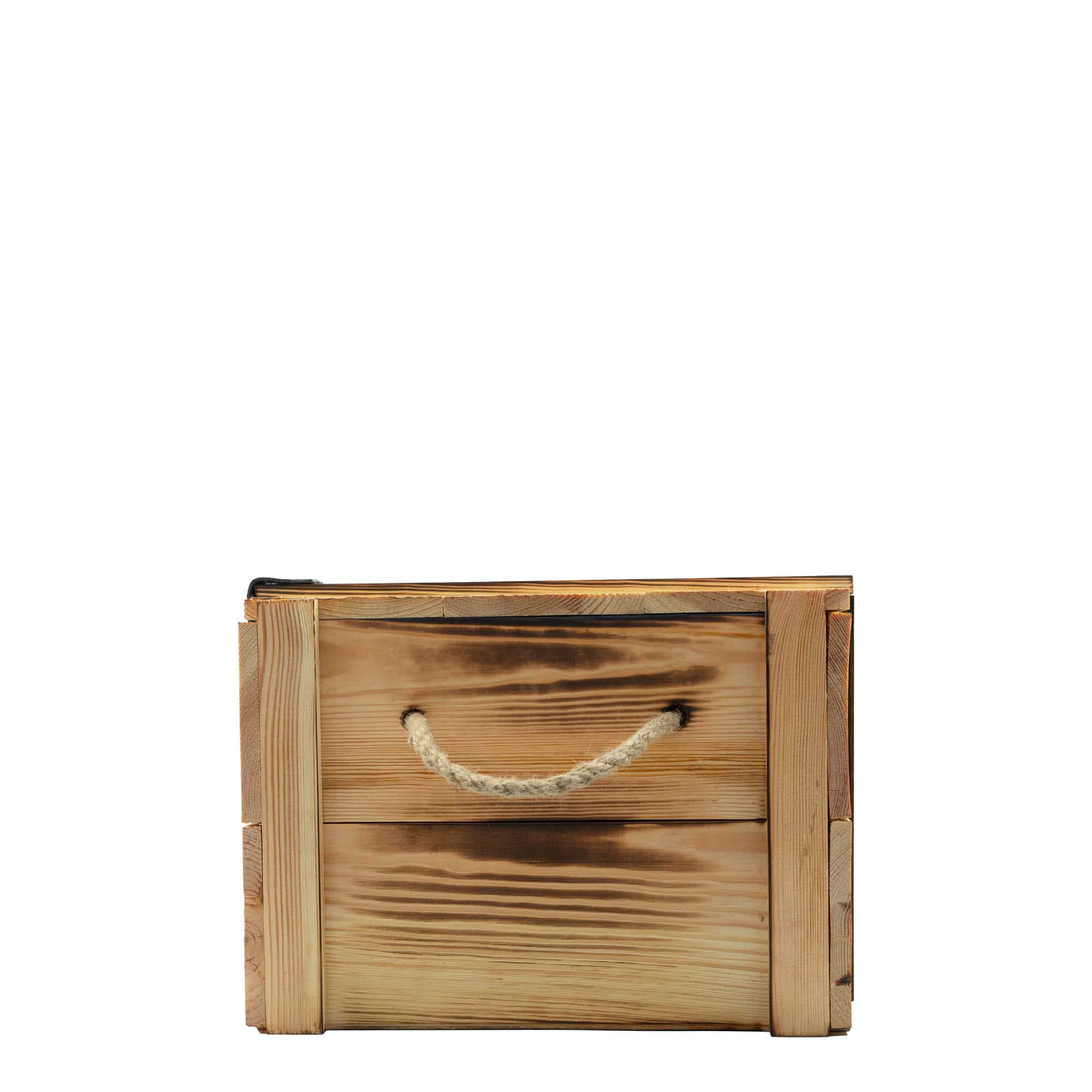 Wine box for 6 bottles, rectangular, wood, beige Wine box for 6 bottles, rectangular, wood, beige