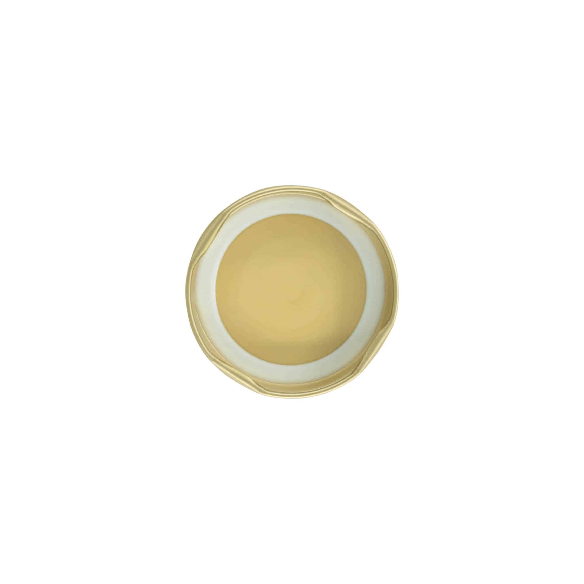Twist-off lid, tinplate, gold, for opening: TO 53