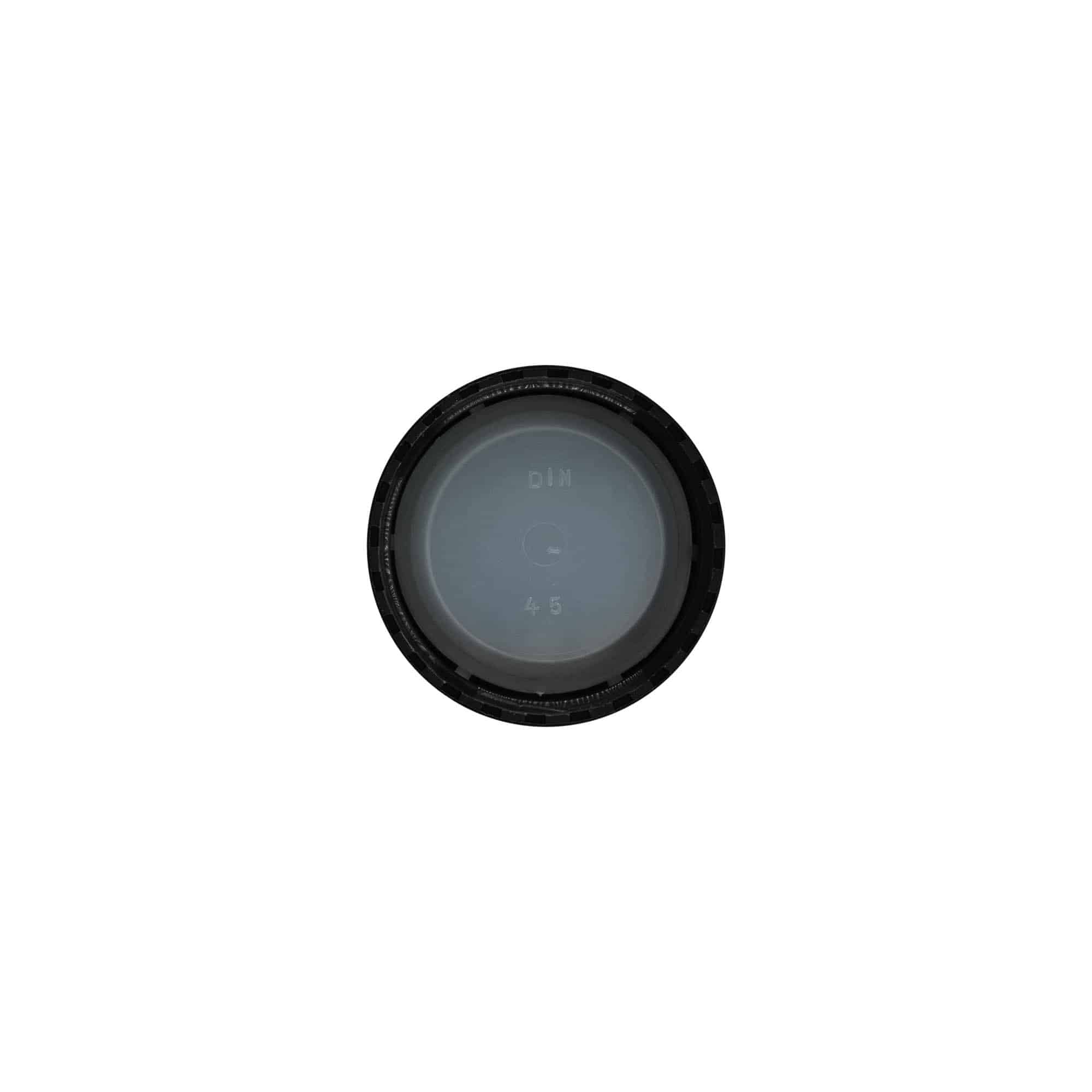 Screw cap, PP plastic, black, for opening: DIN 45 Screw cap, PP plastic, black, for opening: DIN 45