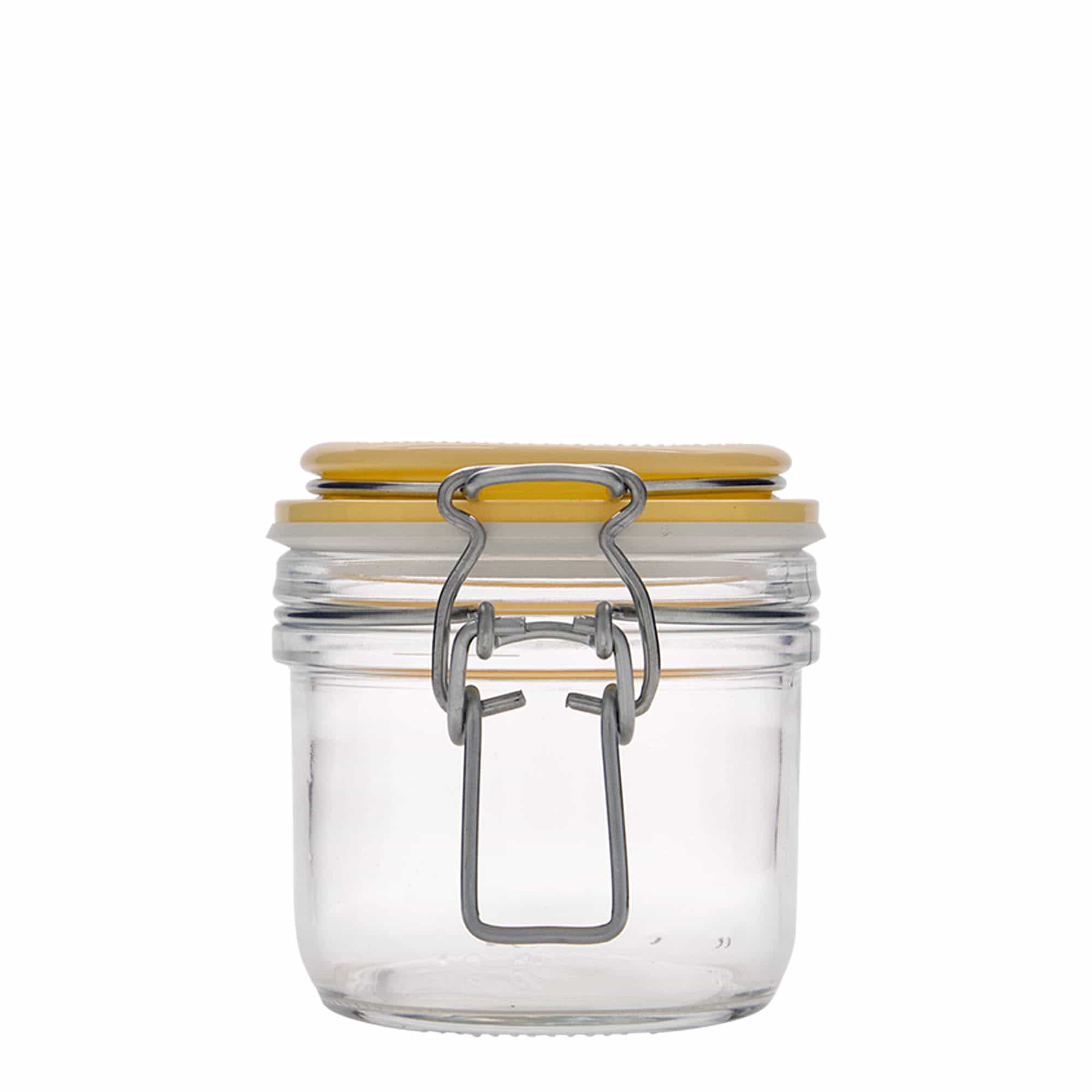 200 ml wire bail jar 'Fido', yellow, opening: wire bail closure