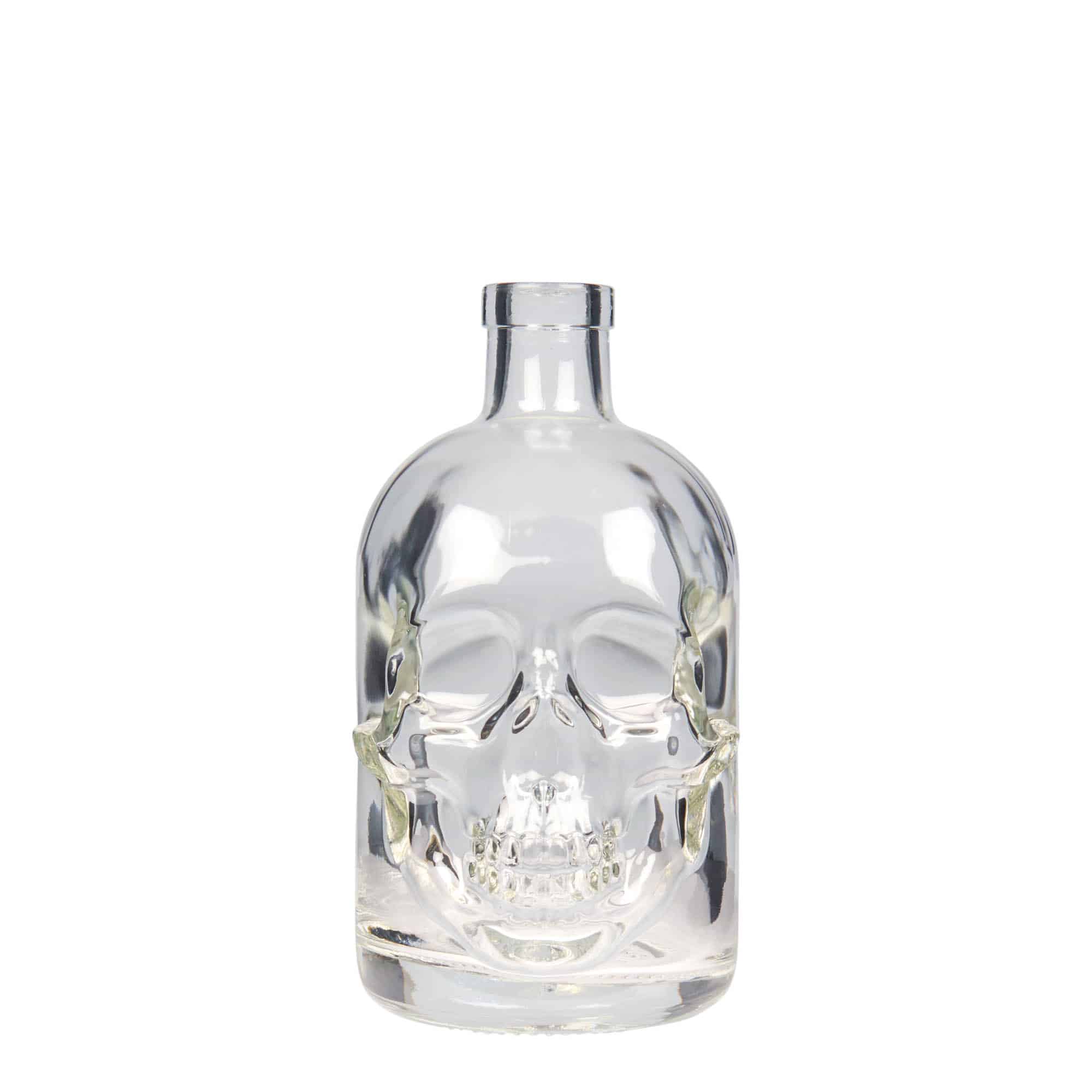 500 ml glass bottle 'Skull', opening: cork