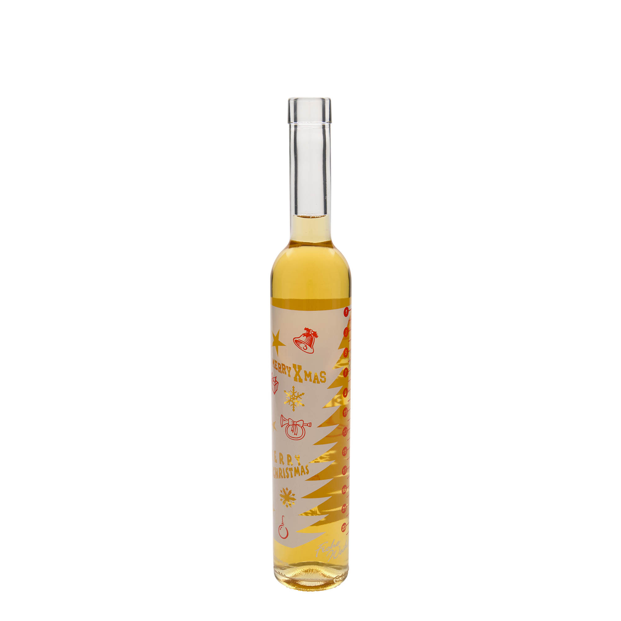 500 ml glass bottle Maximo printed ‘Advent calendar’, opening: cork