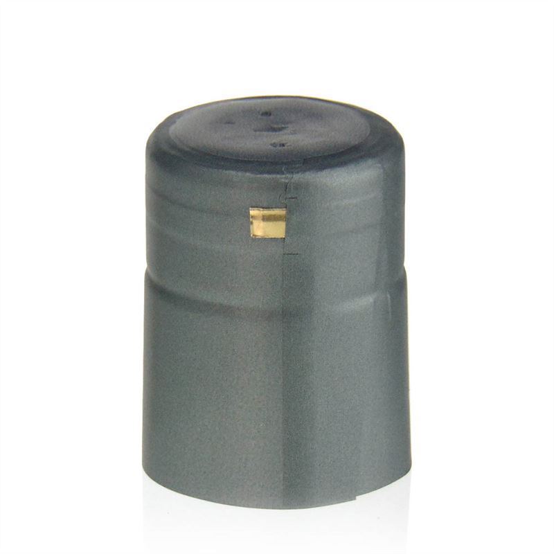 Shrink capsule 32x41, PVC plastic, anthracite Shrink capsule 32x41, PVC plastic, anthracite
