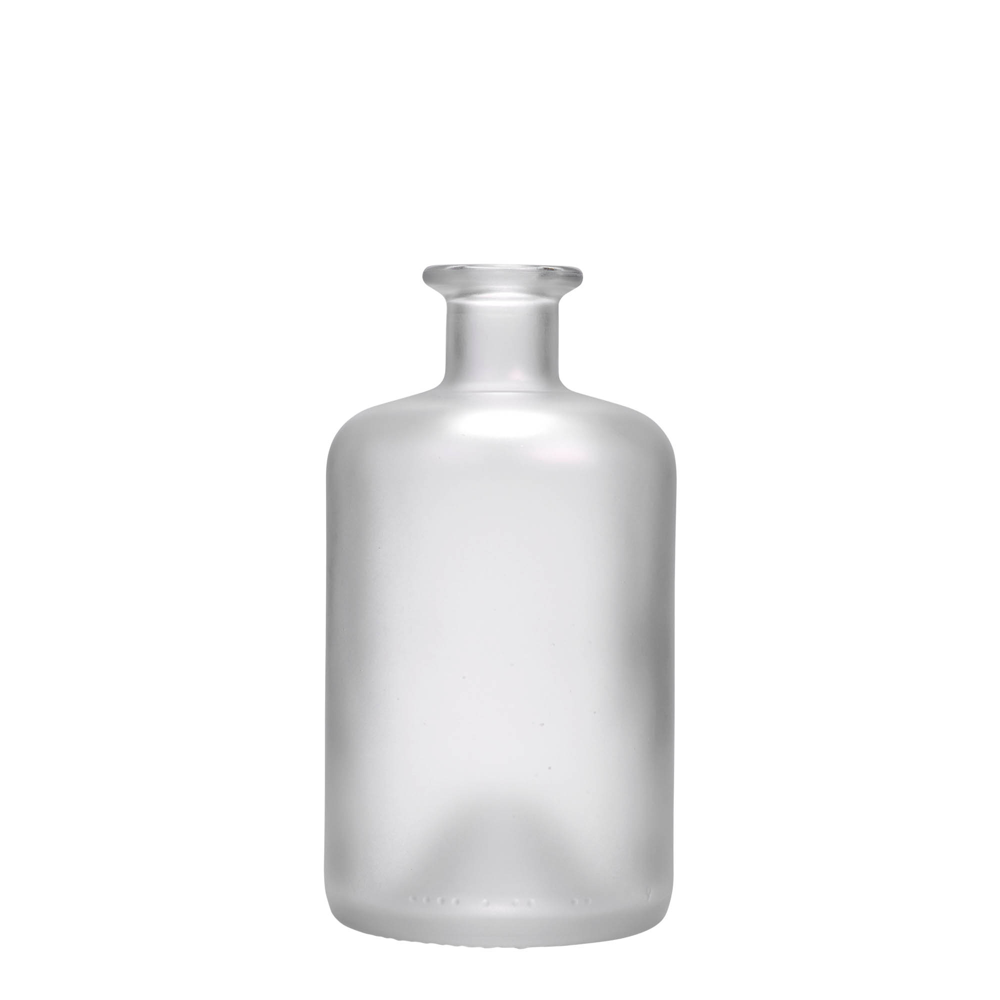 500 ml glass bottle apothecary, frosted, opening: cork