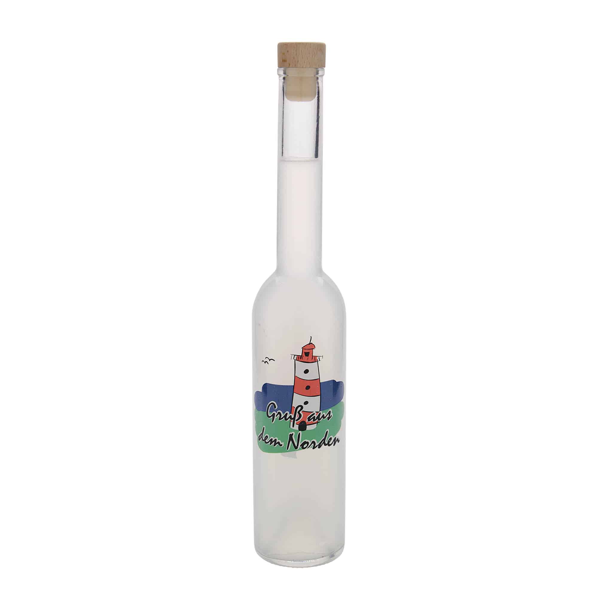 350 ml glass bottle 'Opera', design: North, opening: cork