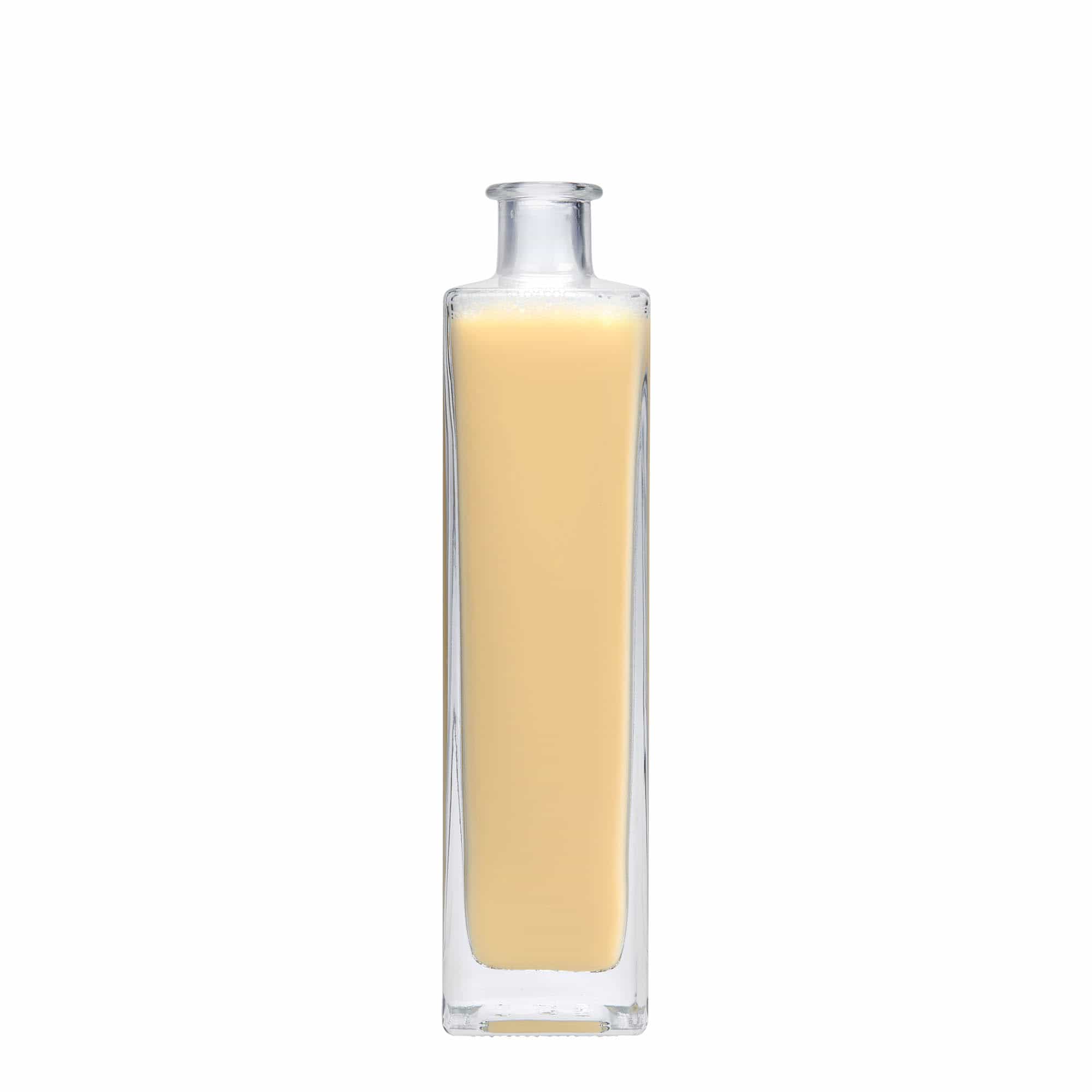 500 ml glass bottle 'Rafaello', square, opening: cork