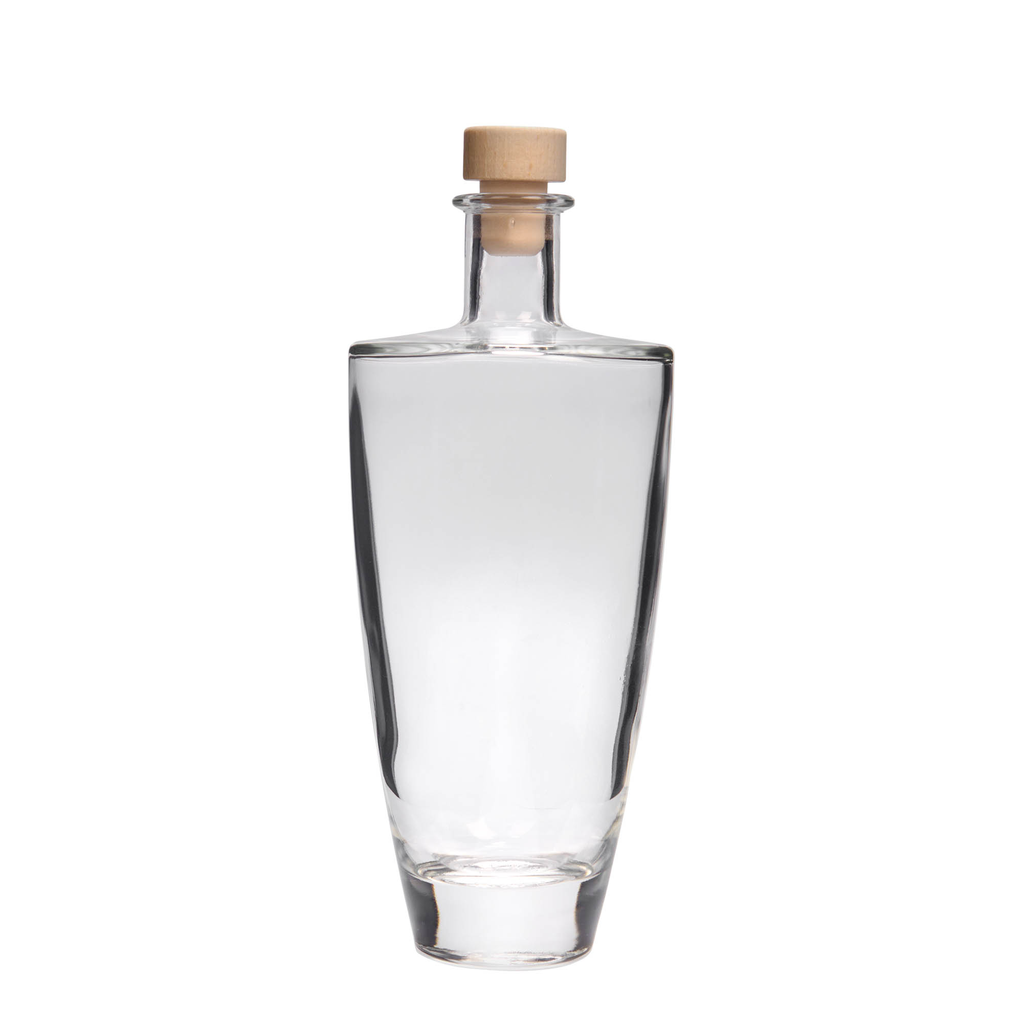 500 ml glass bottle ‘Vanessa’, oval, opening: cork