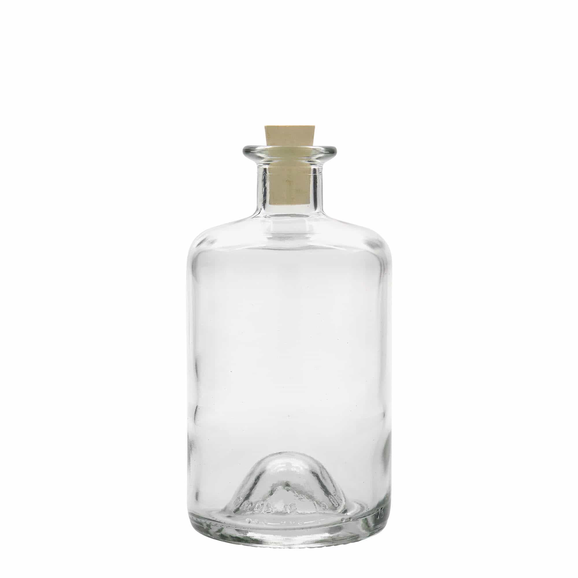 500 ml glass bottle apothecary, opening: cork