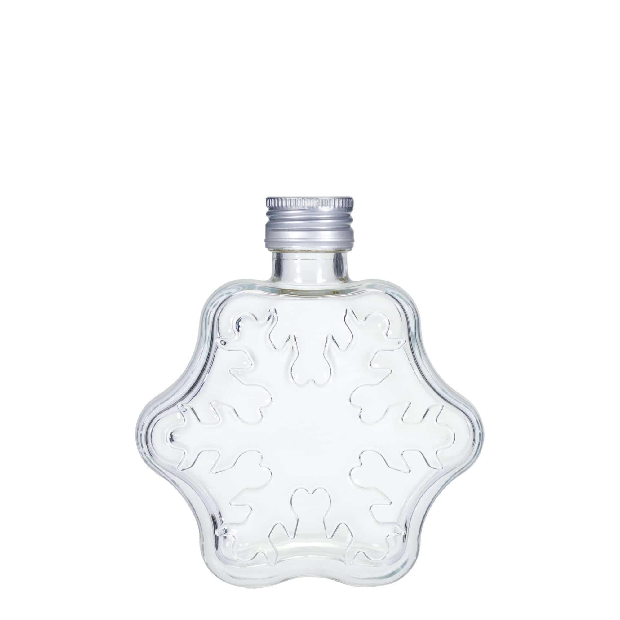 200 ml glass bottle 'Snowflake', opening: PP 28