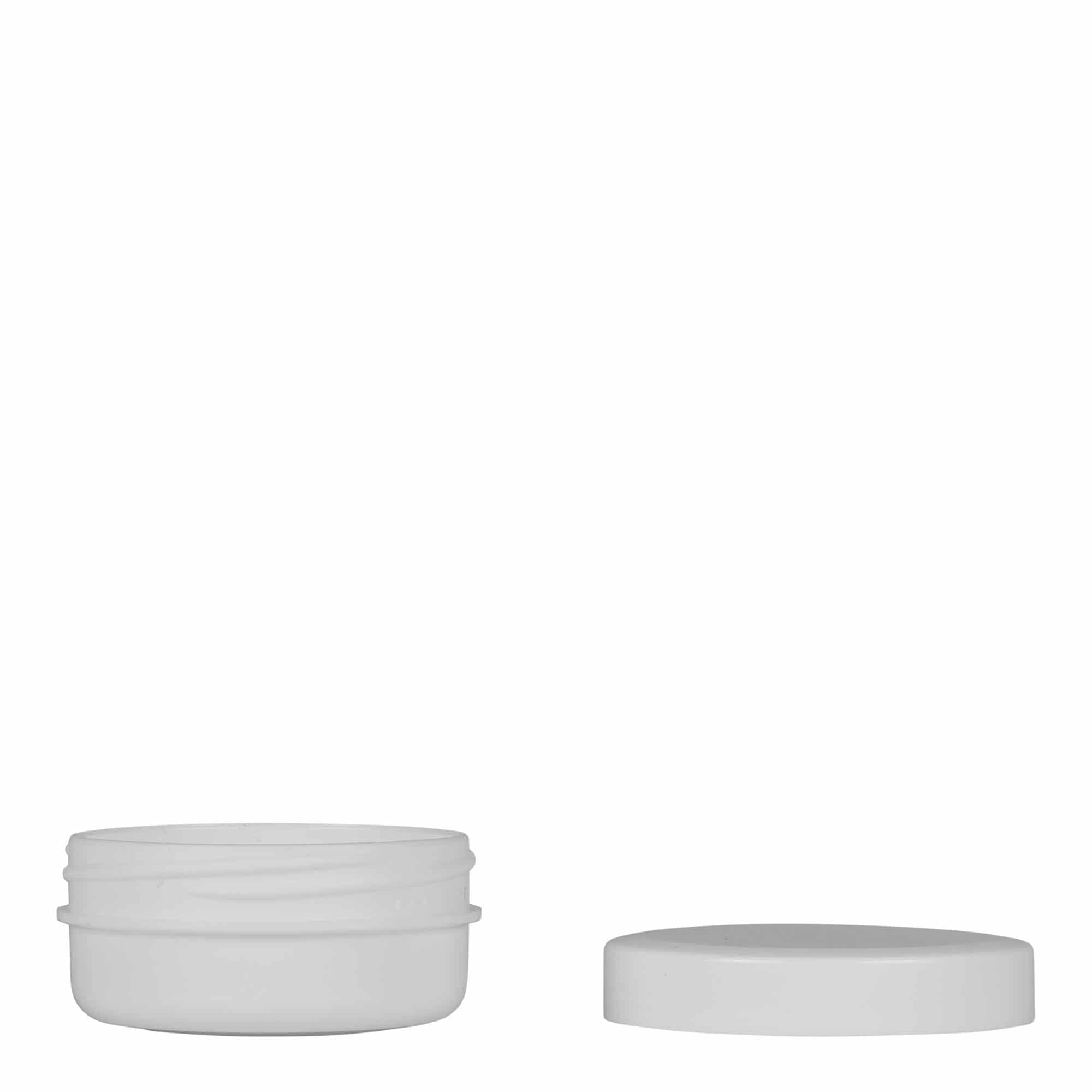12 ml plastic jar ‘White Line’, PP, white, opening: screw cap
