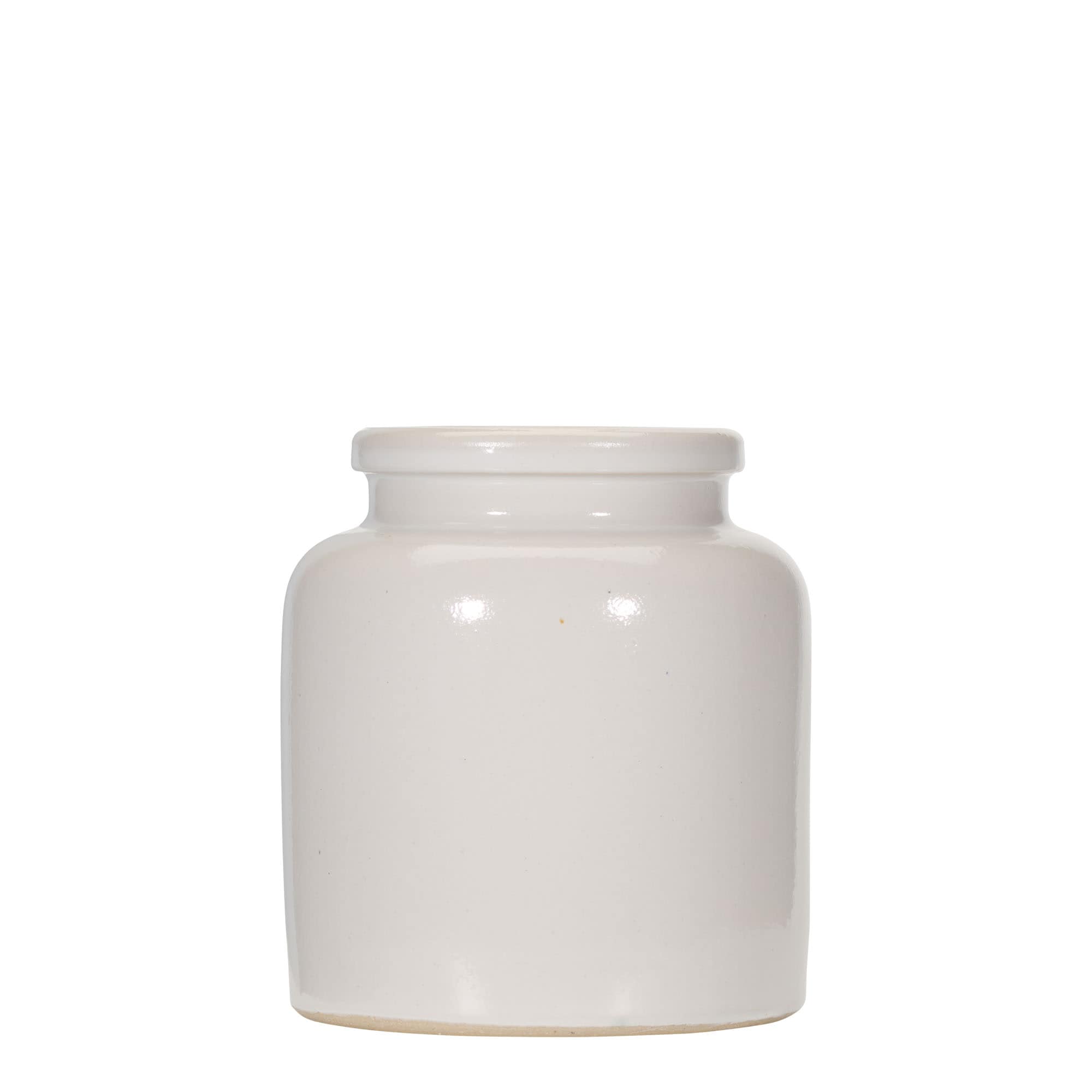 270 ml stoneware pot, ceramic, white, opening: slip lid
