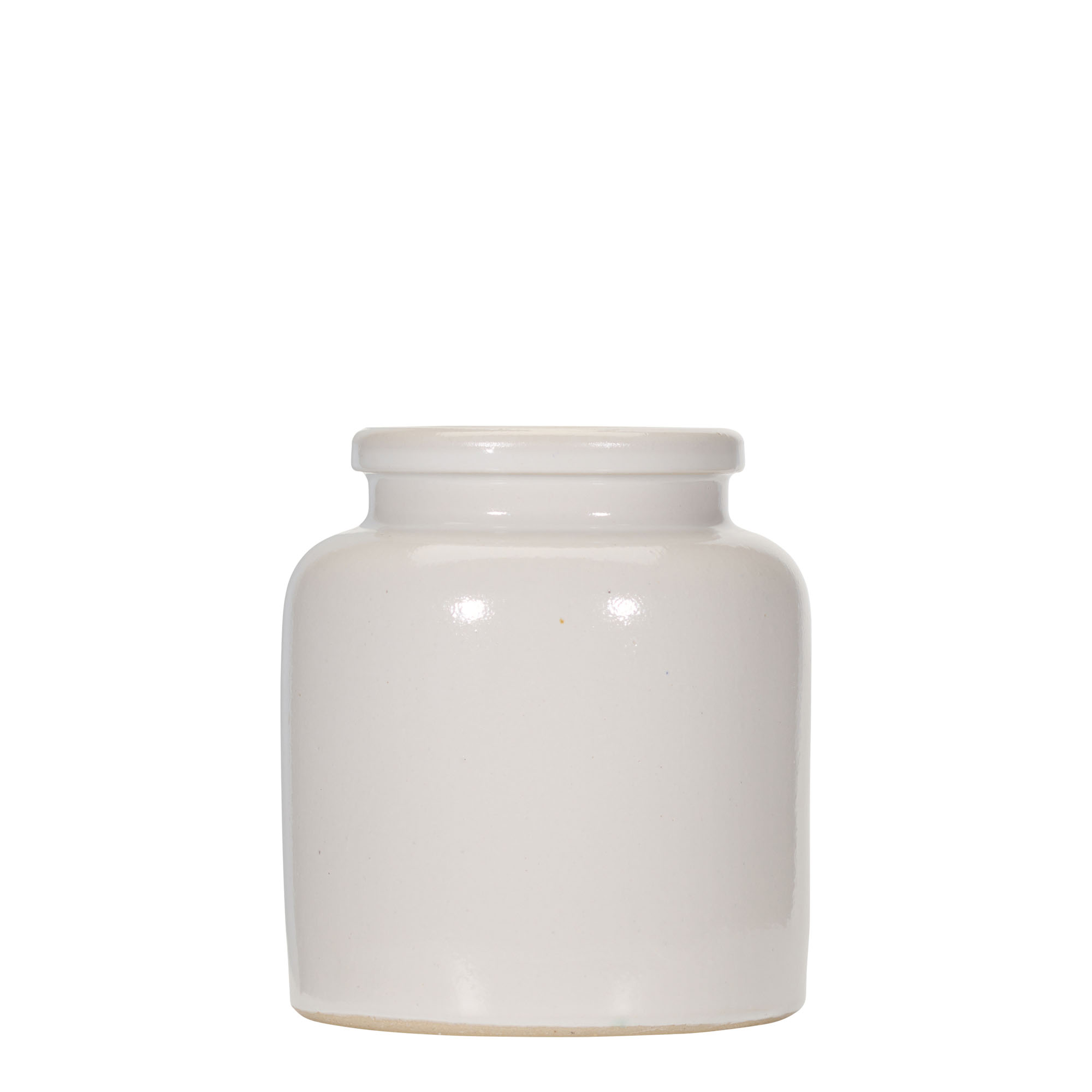 270 ml stoneware pot, ceramic, white, opening: slip lid