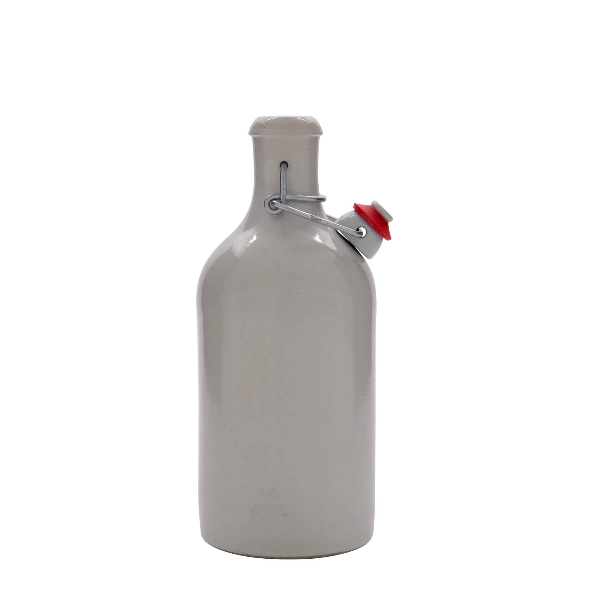 500 ml clay jug, stoneware, white, opening: swing top closure