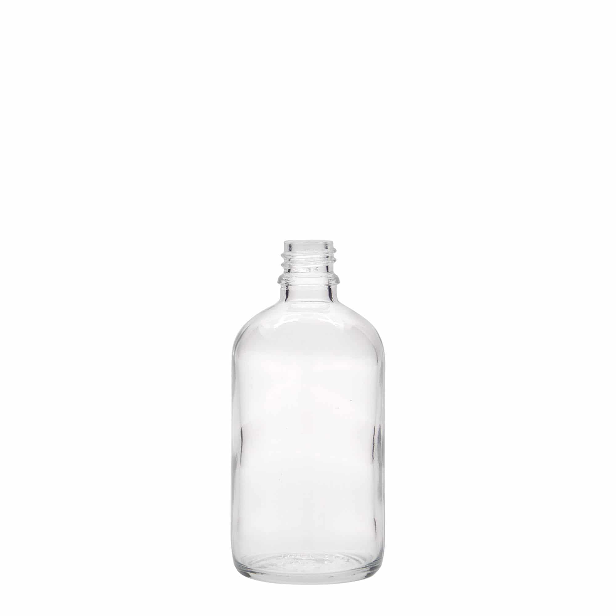 100 ml medical bottle, glass, opening: DIN 18