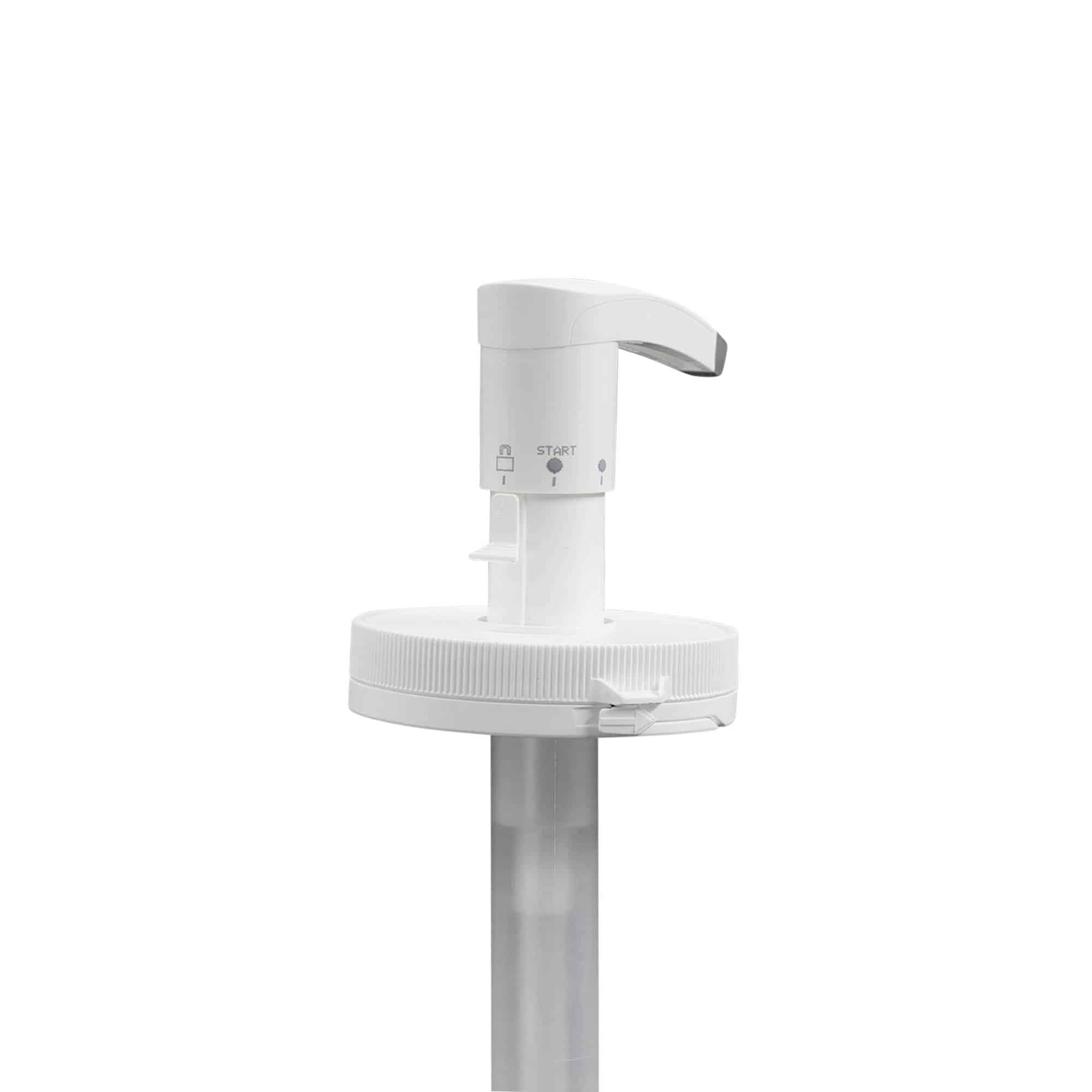 Dispenser pump for 655 ml 'Securibox', PE plastic, white, for opening: screw cap Dispenser pump for 655 ml 'Securibox', PE plastic, white, for opening: screw cap
