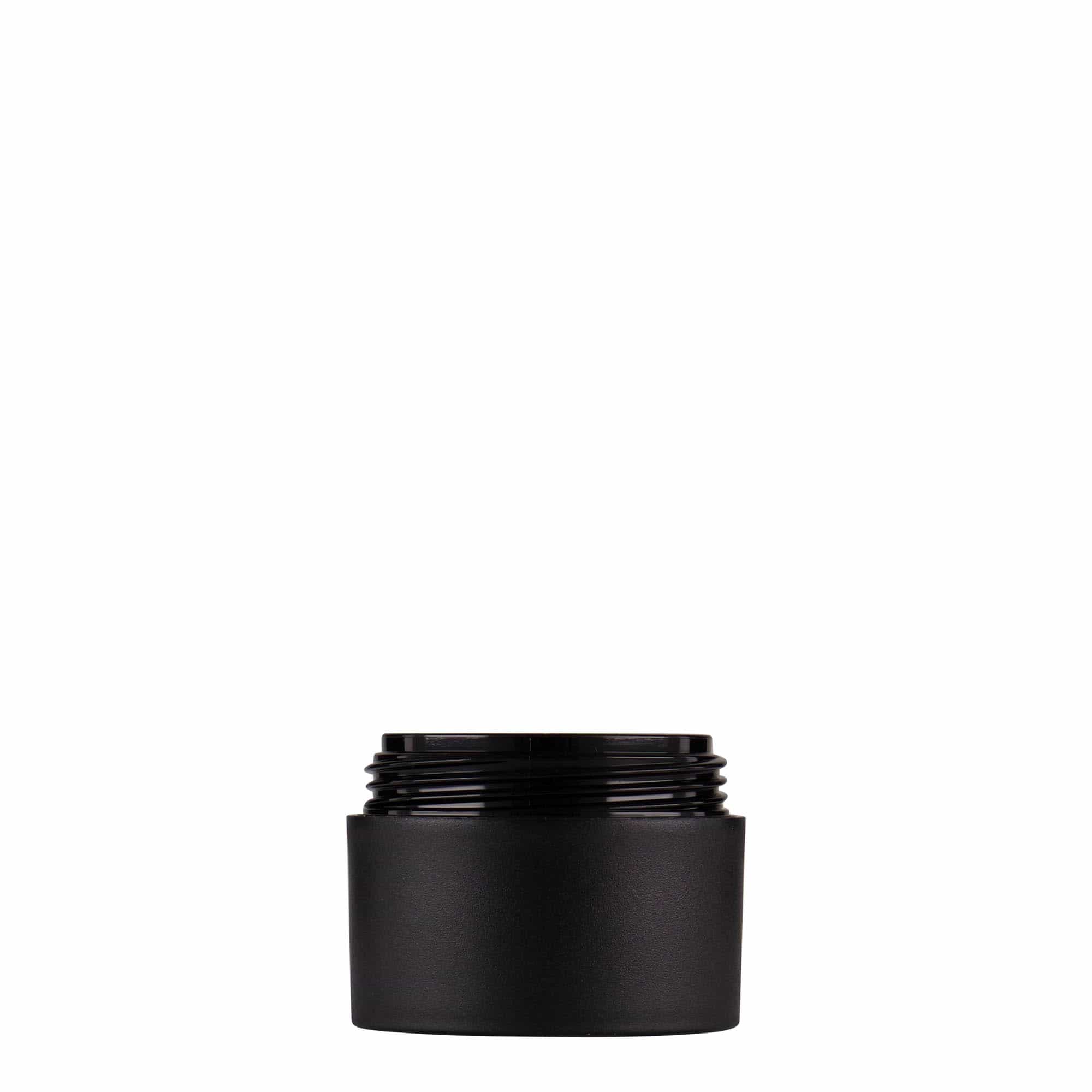 15 ml plastic jar 'Antonella', PP, black, opening: screw cap