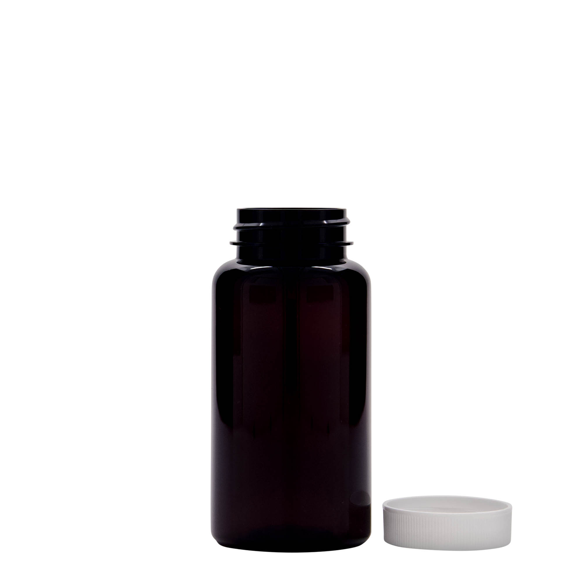 150 ml PET container, plastic, brown, opening: 38/400