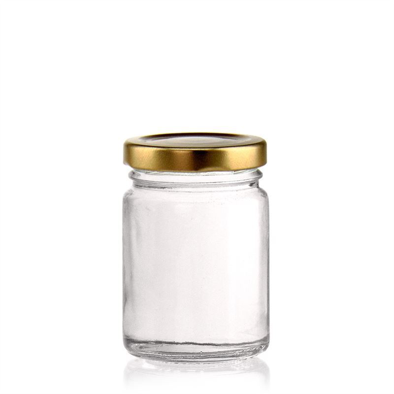 106 ml tall round glass, opening: Twist-Off (TO 48) 106 ml tall round glass, opening: Twist-Off (TO 48)