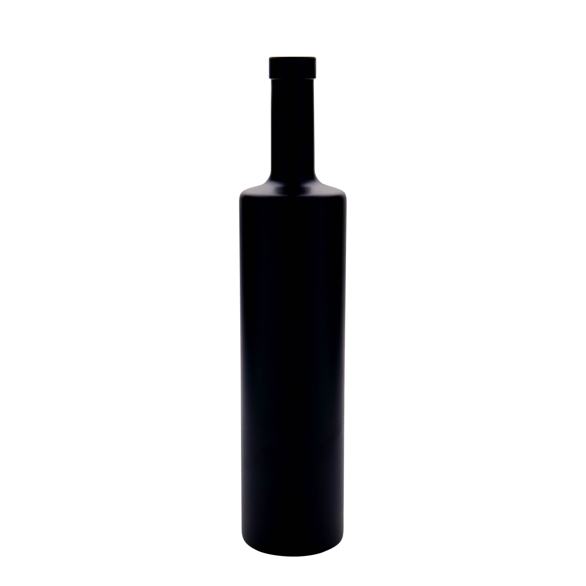 700 ml glass bottle ‘Centurio’, black, opening: cork