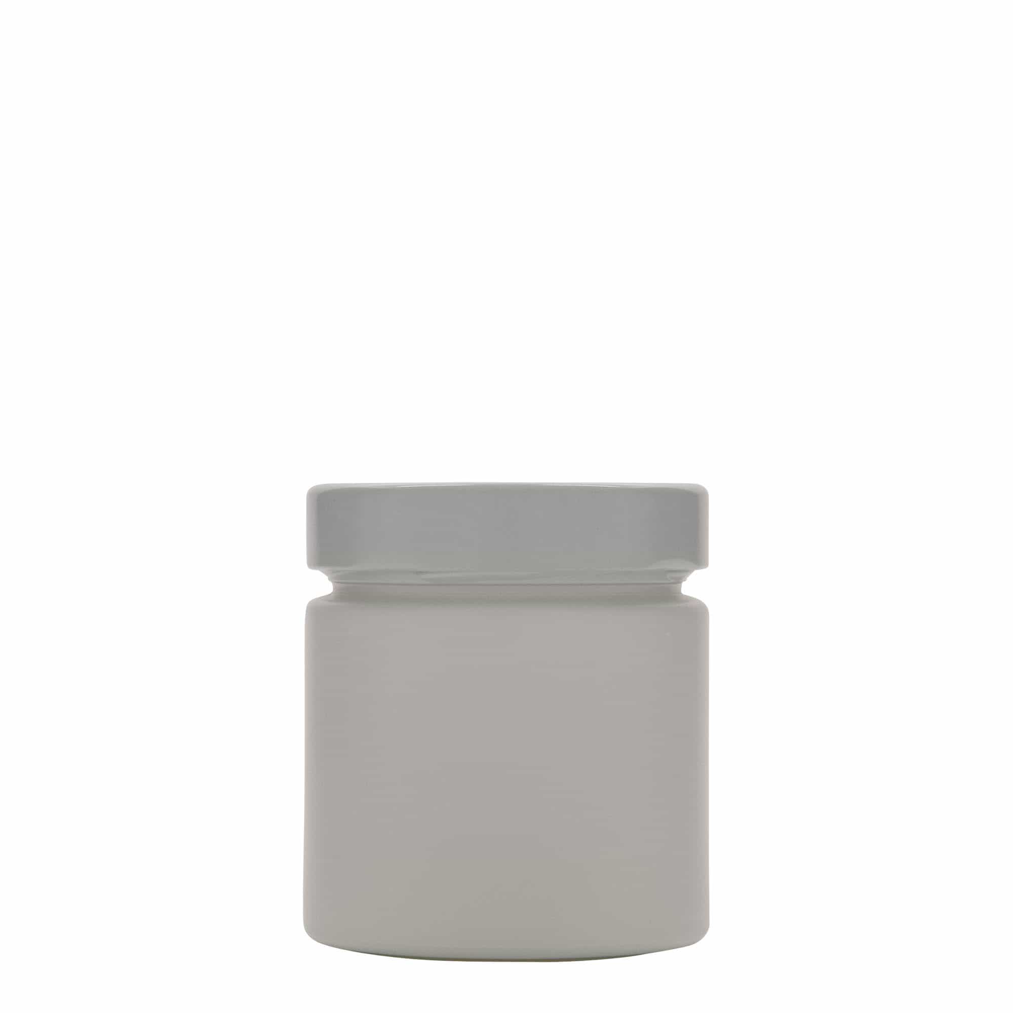 220 ml round jar 'Aurora', white, opening: Deep-Twist-Off (DTO 66)