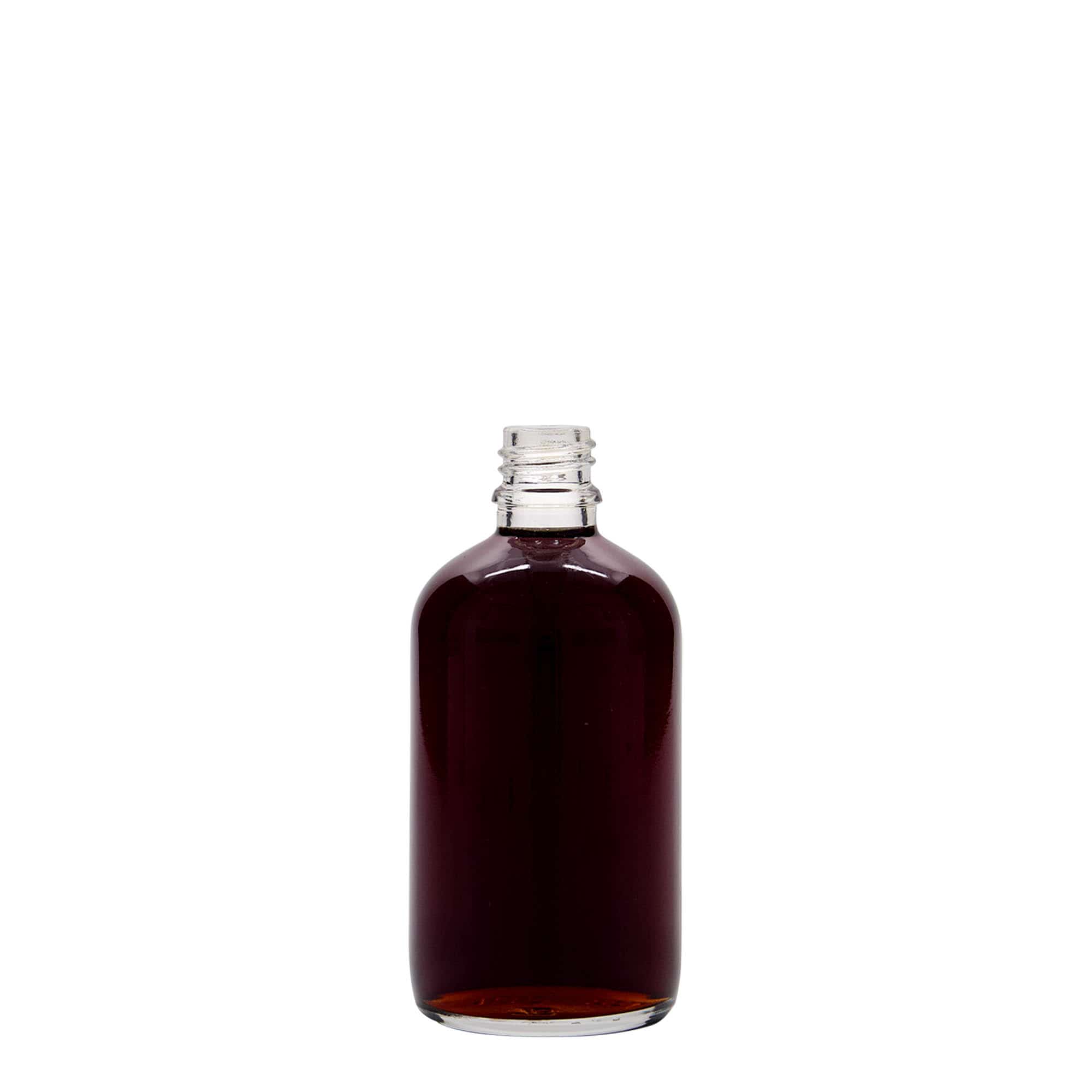 100 ml medical bottle, glass, opening: DIN 18