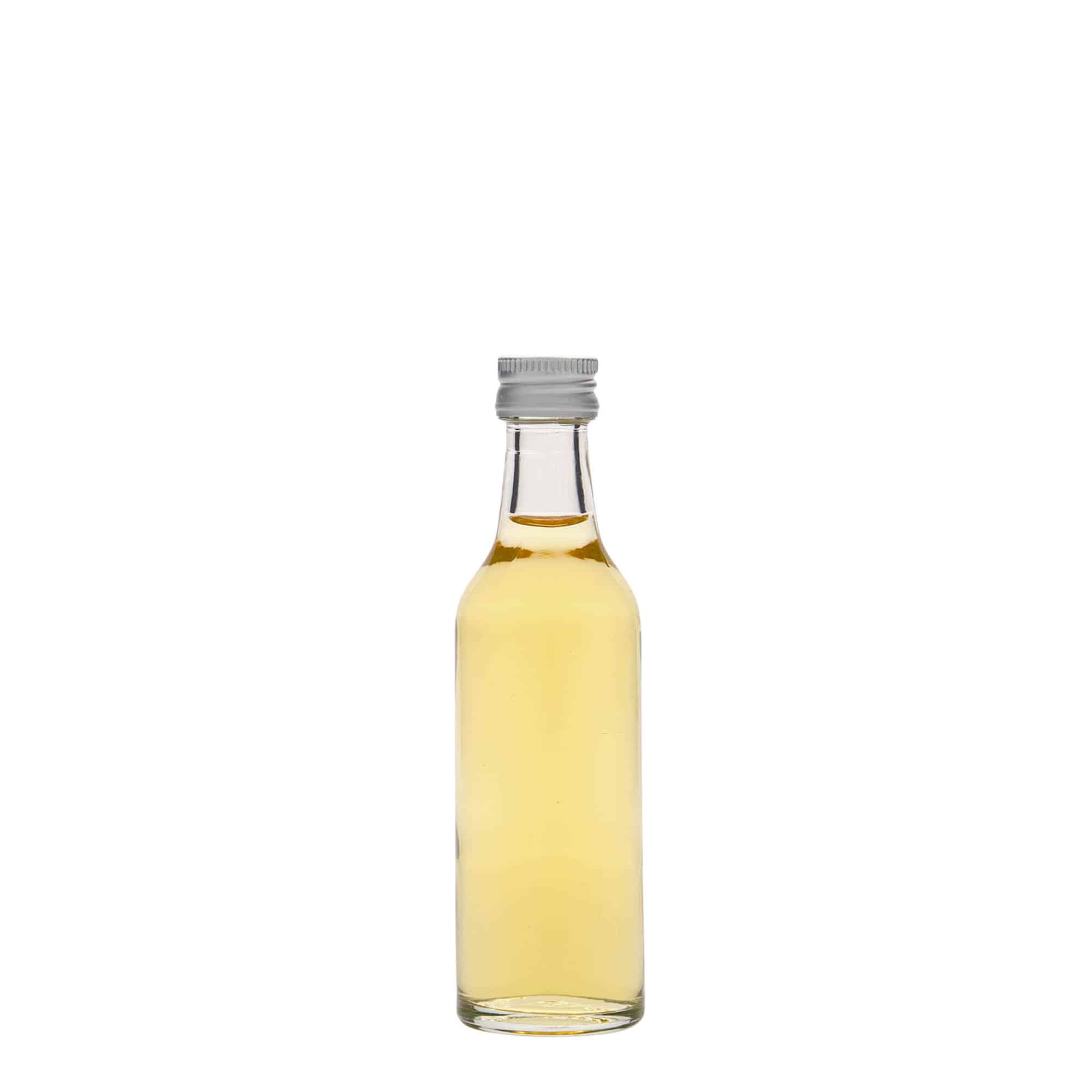 50 ml glass bottle with straight neck, opening: PP 18