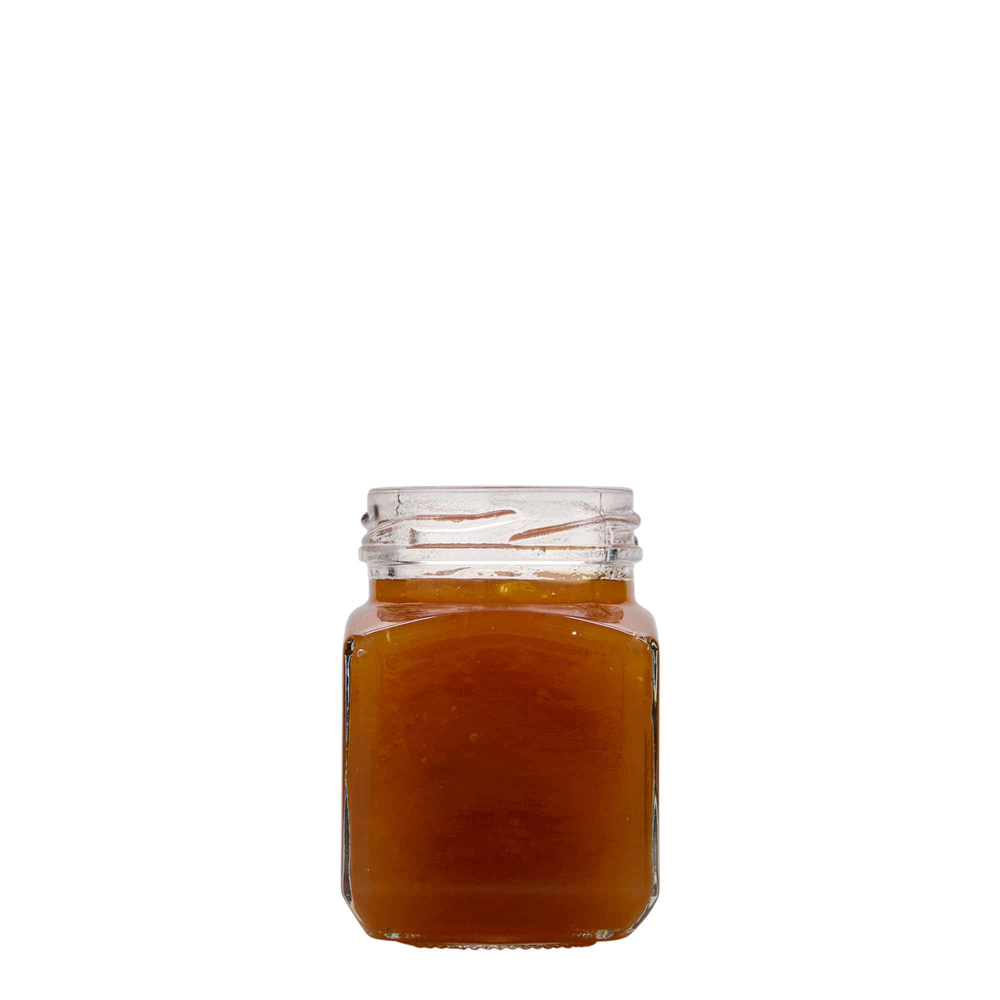 106 ml square glass, opening: twist-off (TO 48) 106 ml square glass, opening: twist-off (TO 48)