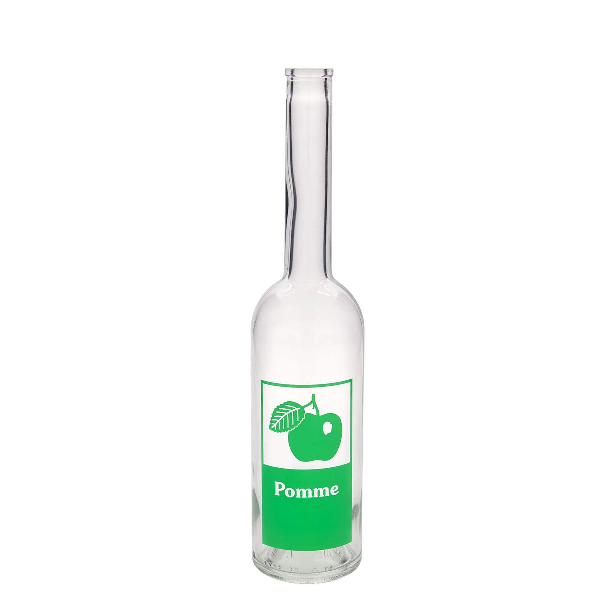 500 ml glass bottle 'Opera', design: apple, opening: cork 500 ml glass bottle 'Opera', design: apple, opening: cork