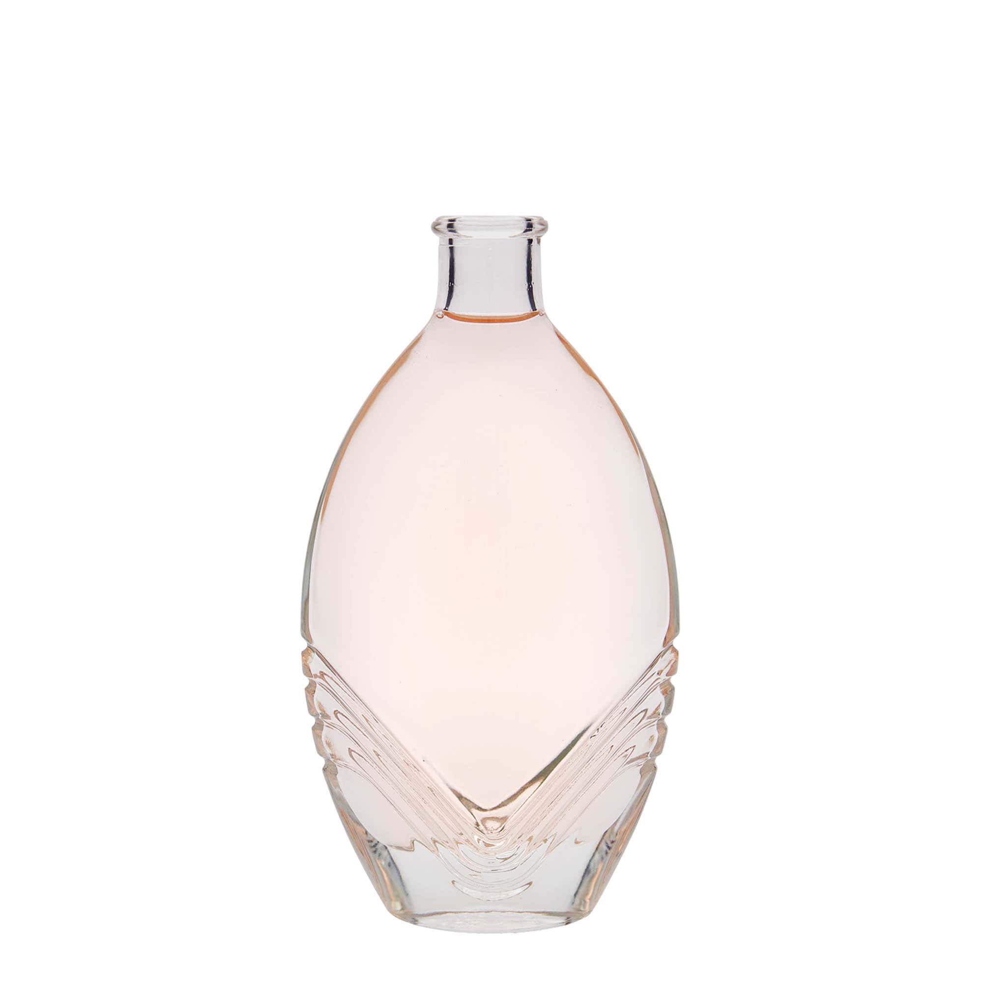 200 ml glass bottle 'Florence', oval, opening: cork