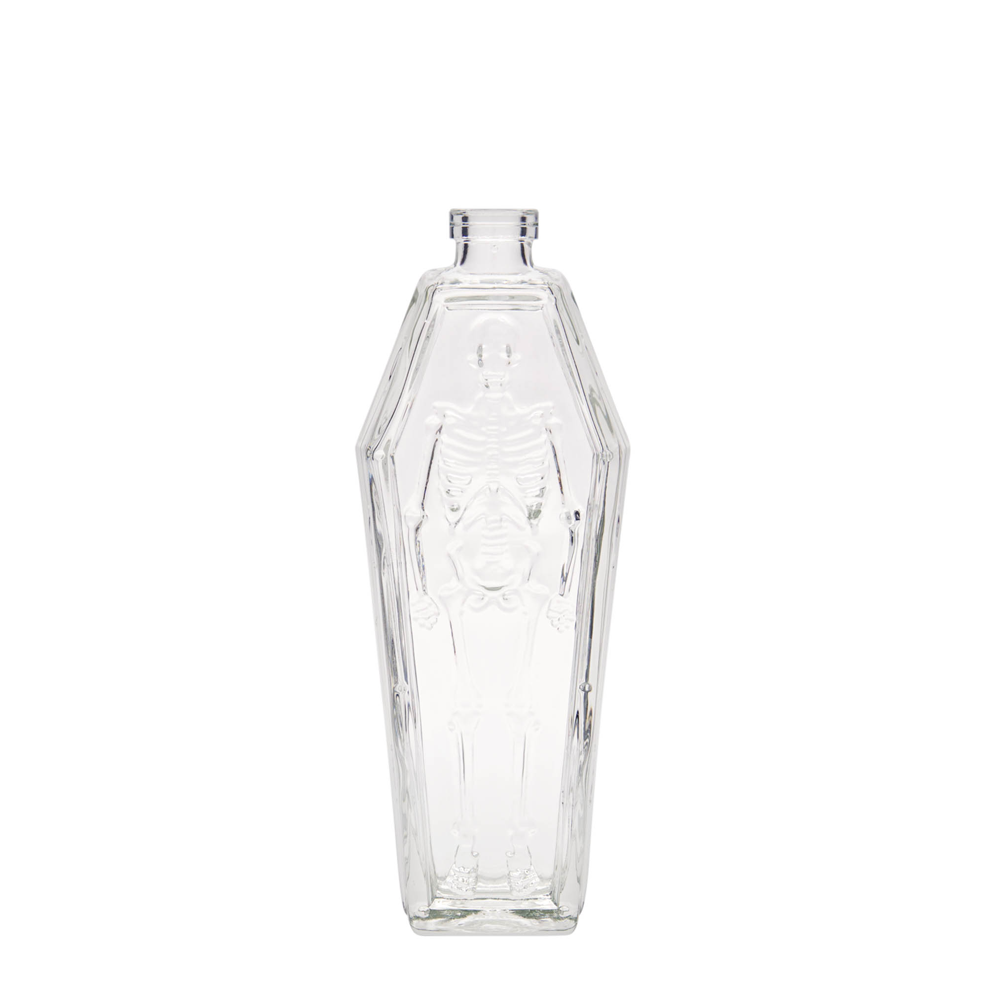 200 ml glass bottle 'coffin', opening: cork