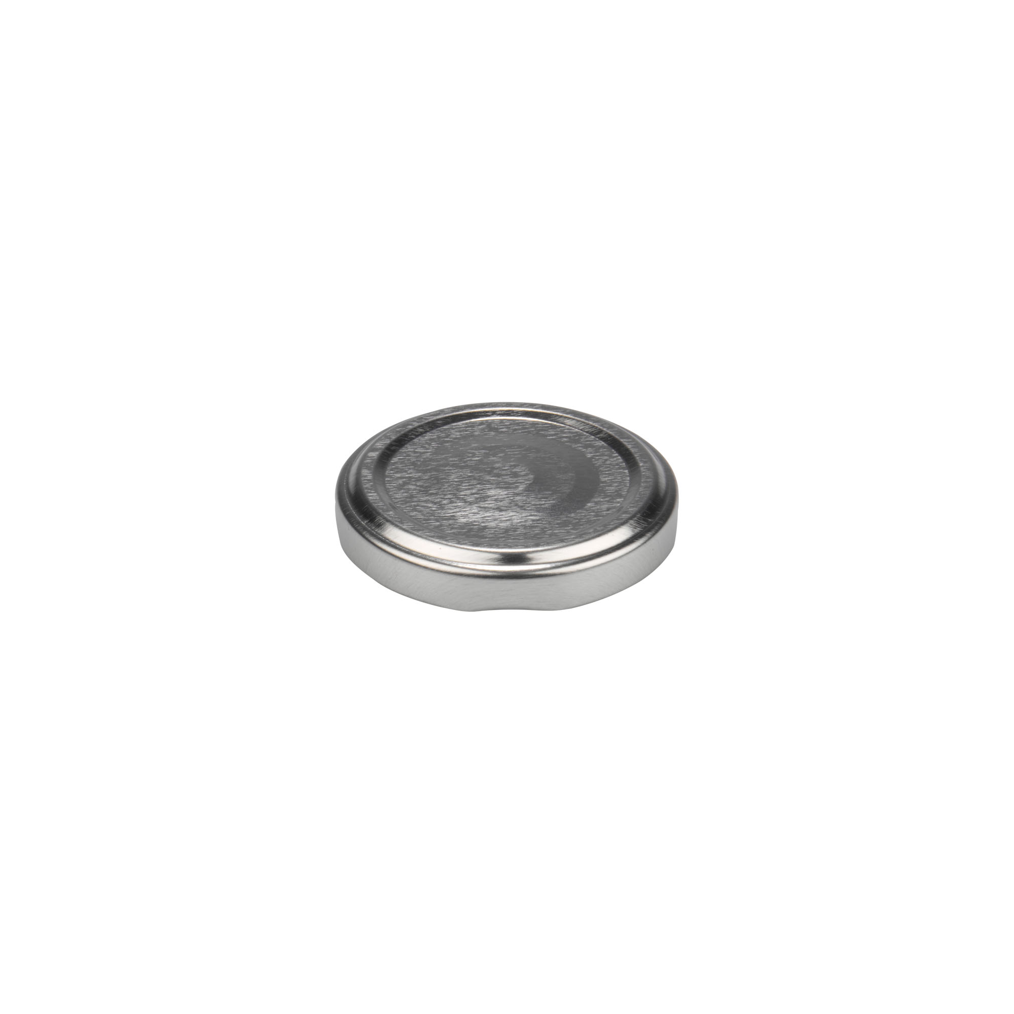 Twist-off lid, tinplate, silver, for opening: TO 48 Twist-off lid, tinplate, silver, for opening: TO 48